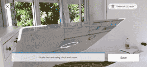 Saving a report card in "Pinning" mode (test build with bugs).
