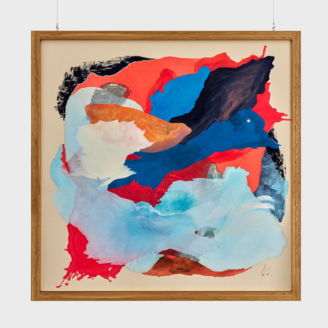 Site In Flux, acrylic on canvas, 2024, 214 × 214 cm (framed). Photo: Mengqi Bao. Courtesy of the artist and Perrotin.