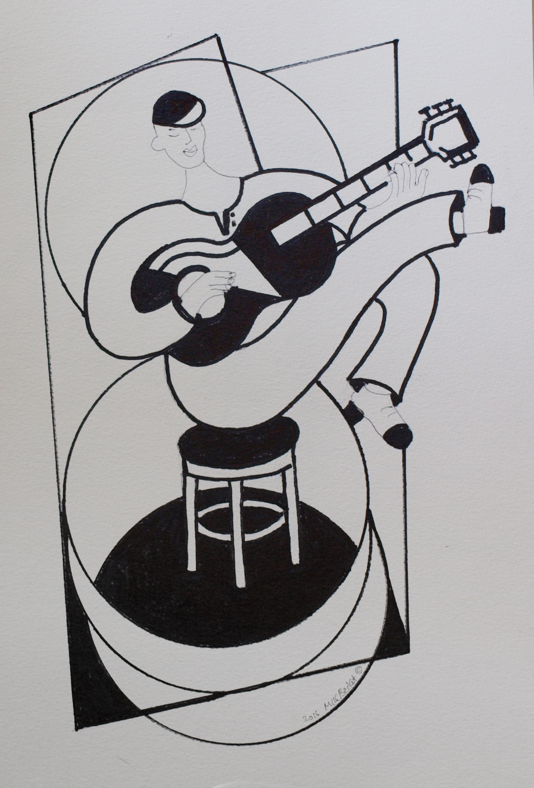 Guitarist 2, 39 x 30, 2018