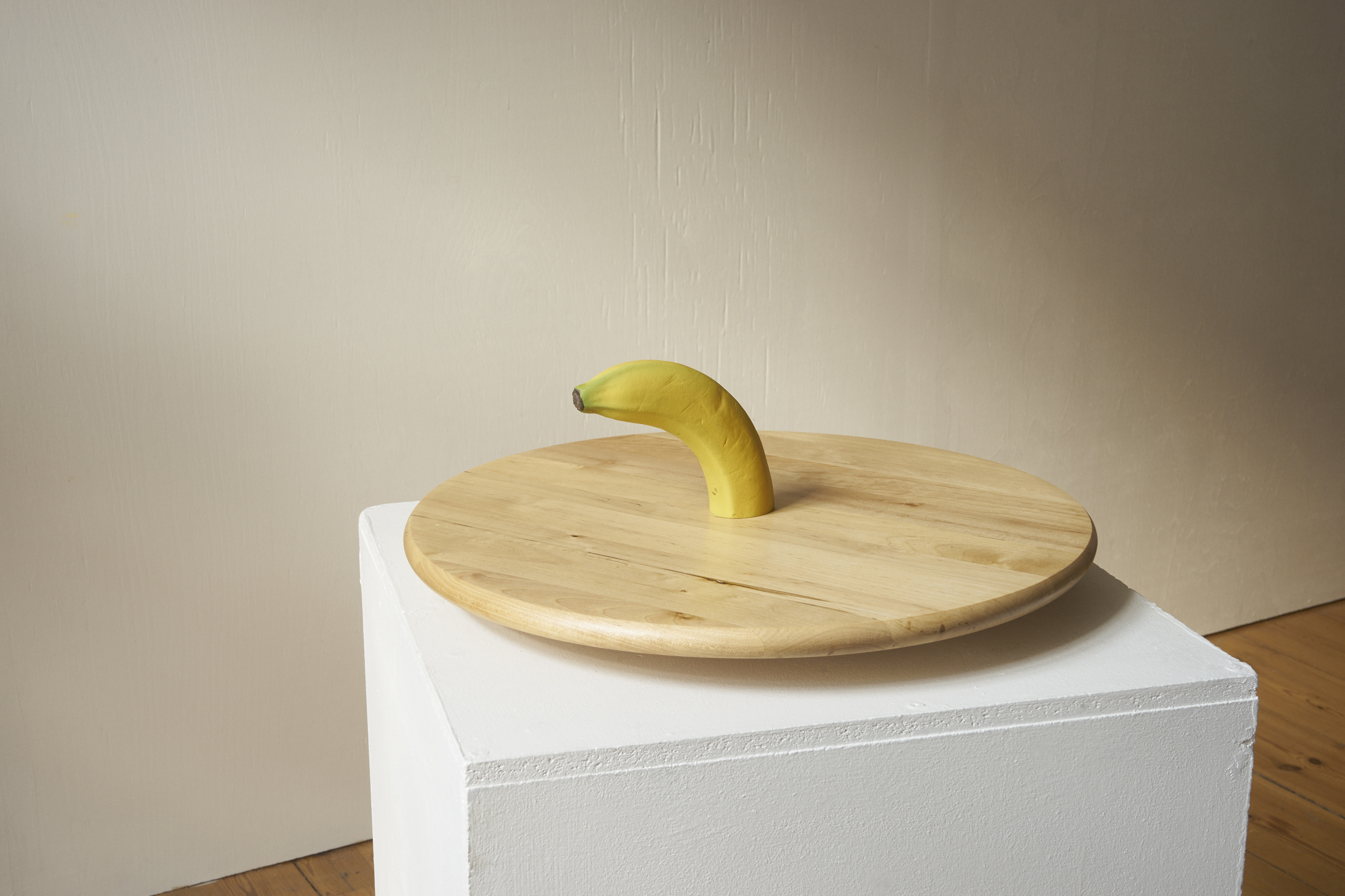 P1050198.JPG (DSC7676), 2017  Jesmonite, acrylic paint, Lazy Susan, solid birch wood  39 x 16 cm