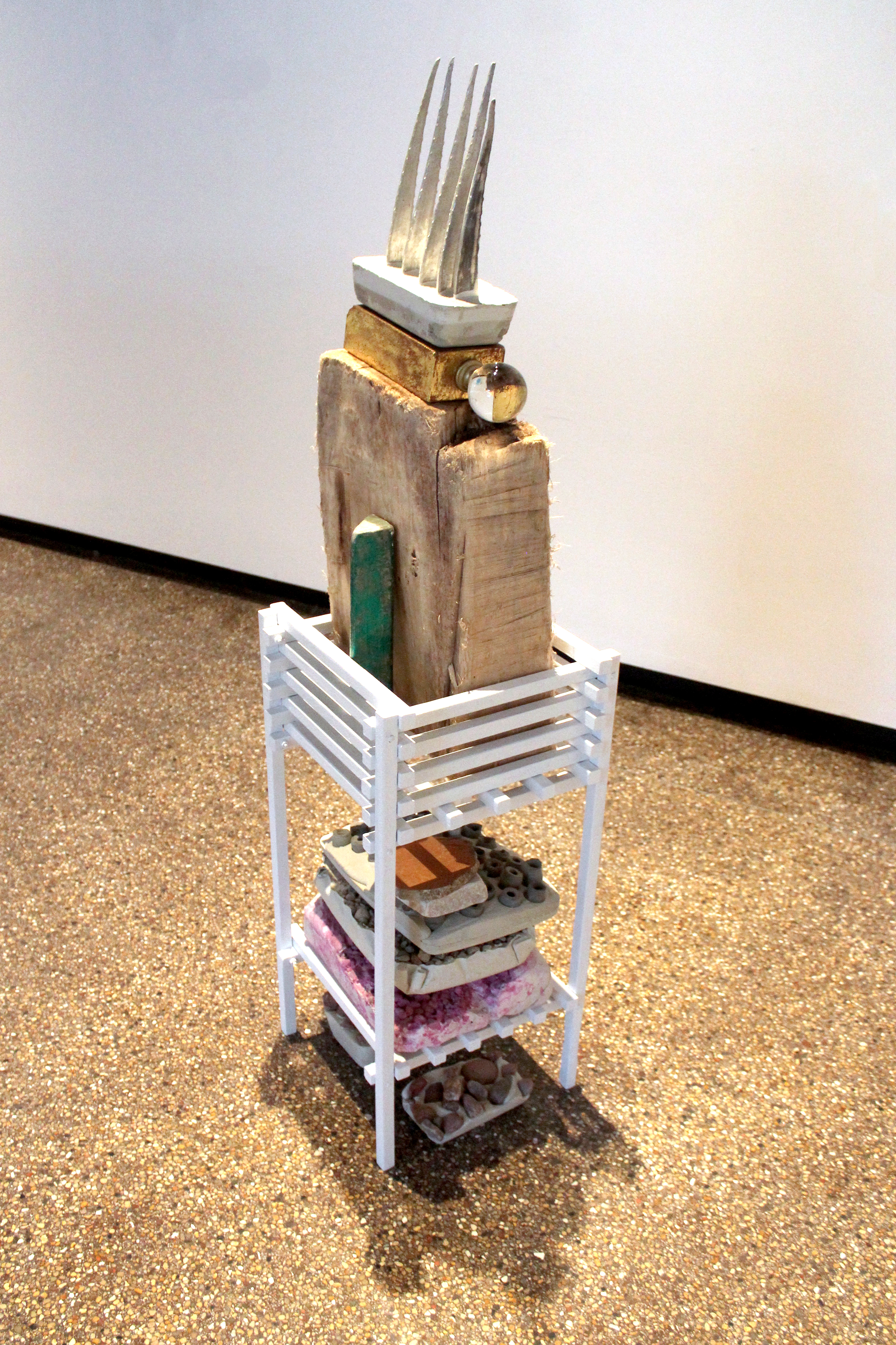 What Constitutes a Brick? aluminum, beachwood, brick, concrete, hot-pressed foil, rock and wood 14 x 14 x 50 inches