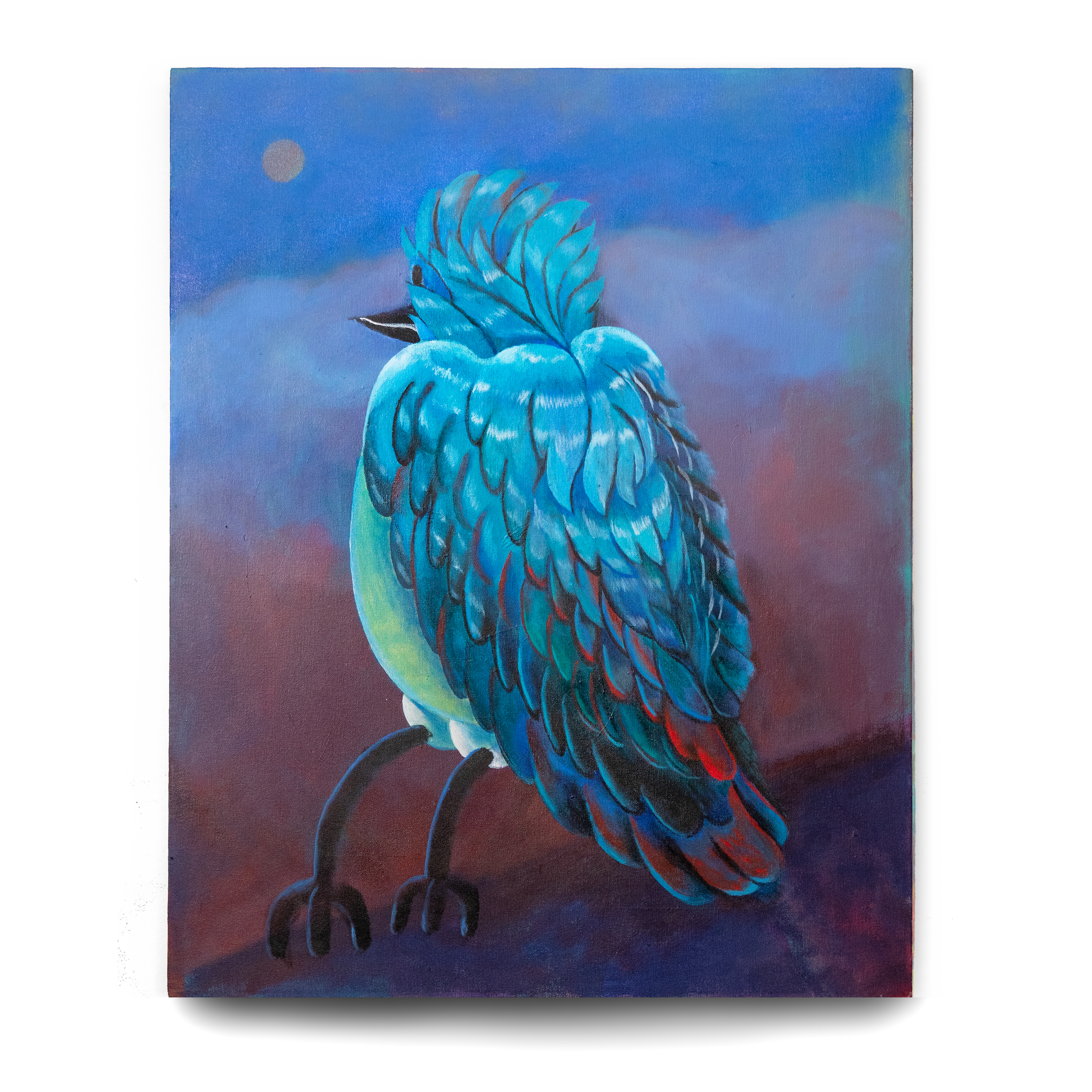 Moon Bird, 2021, acrylic on canvas, 30 x 24 inches.