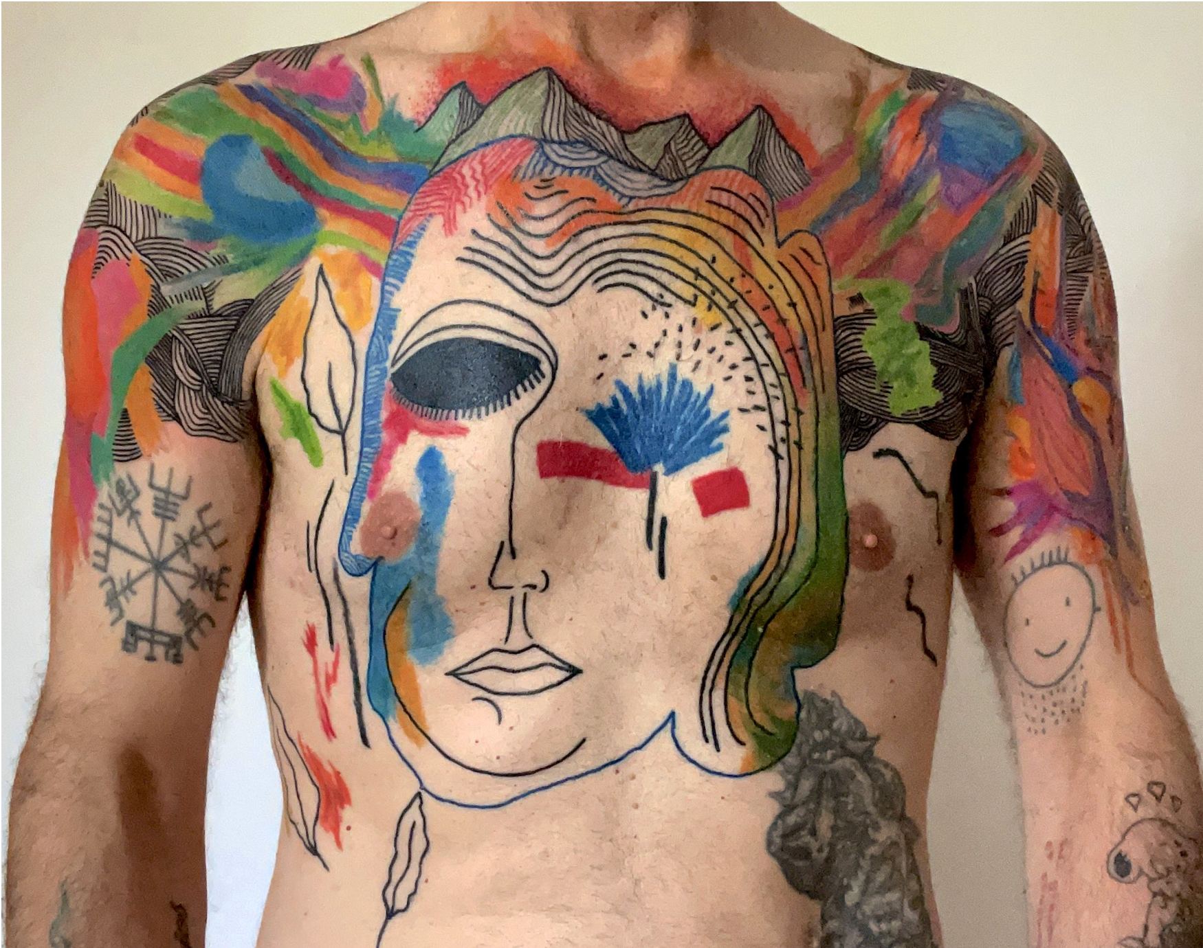 Painting Study for a body tattoo