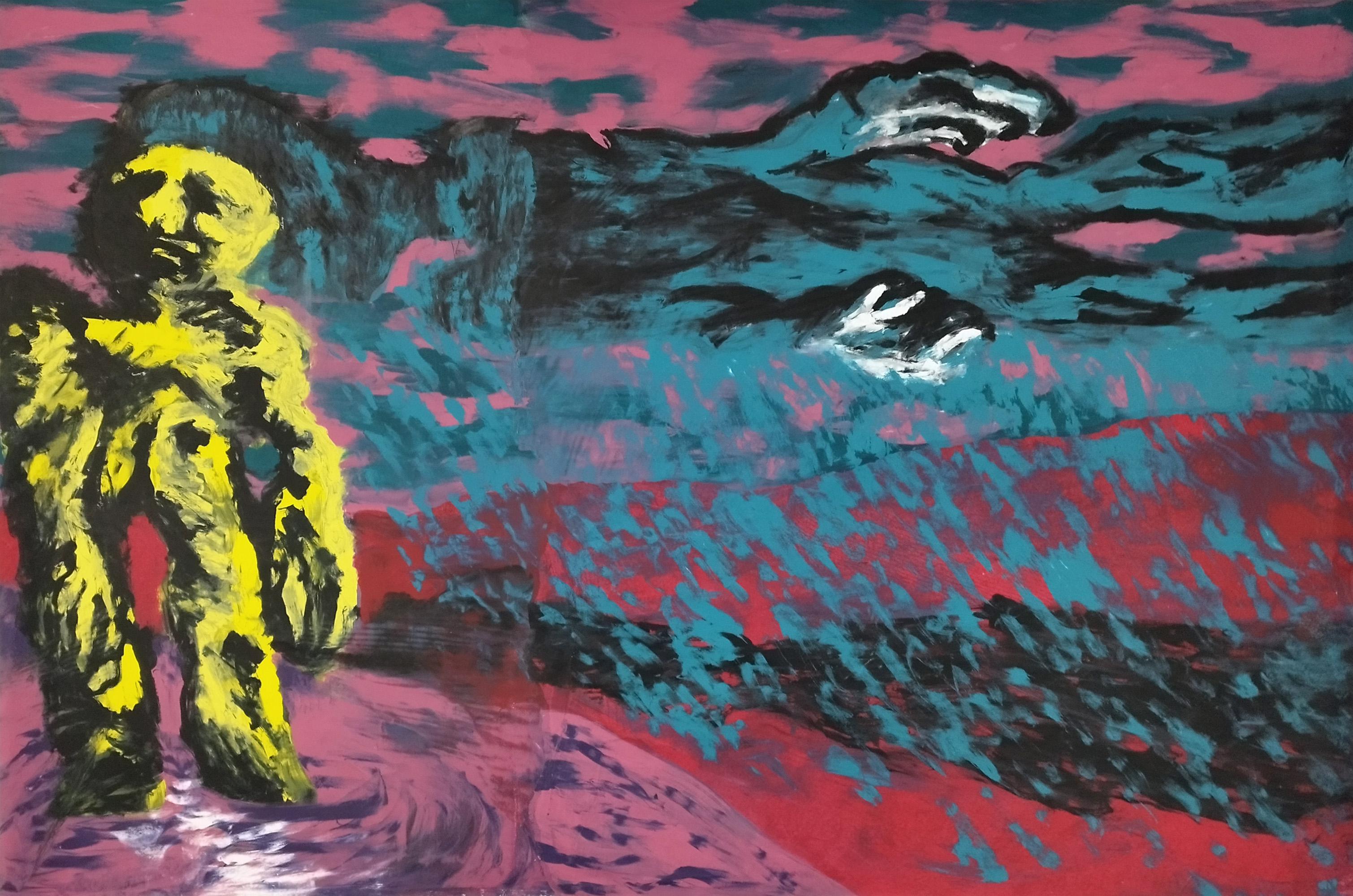 Batumixed media on canvas, 130x200cm, 2024