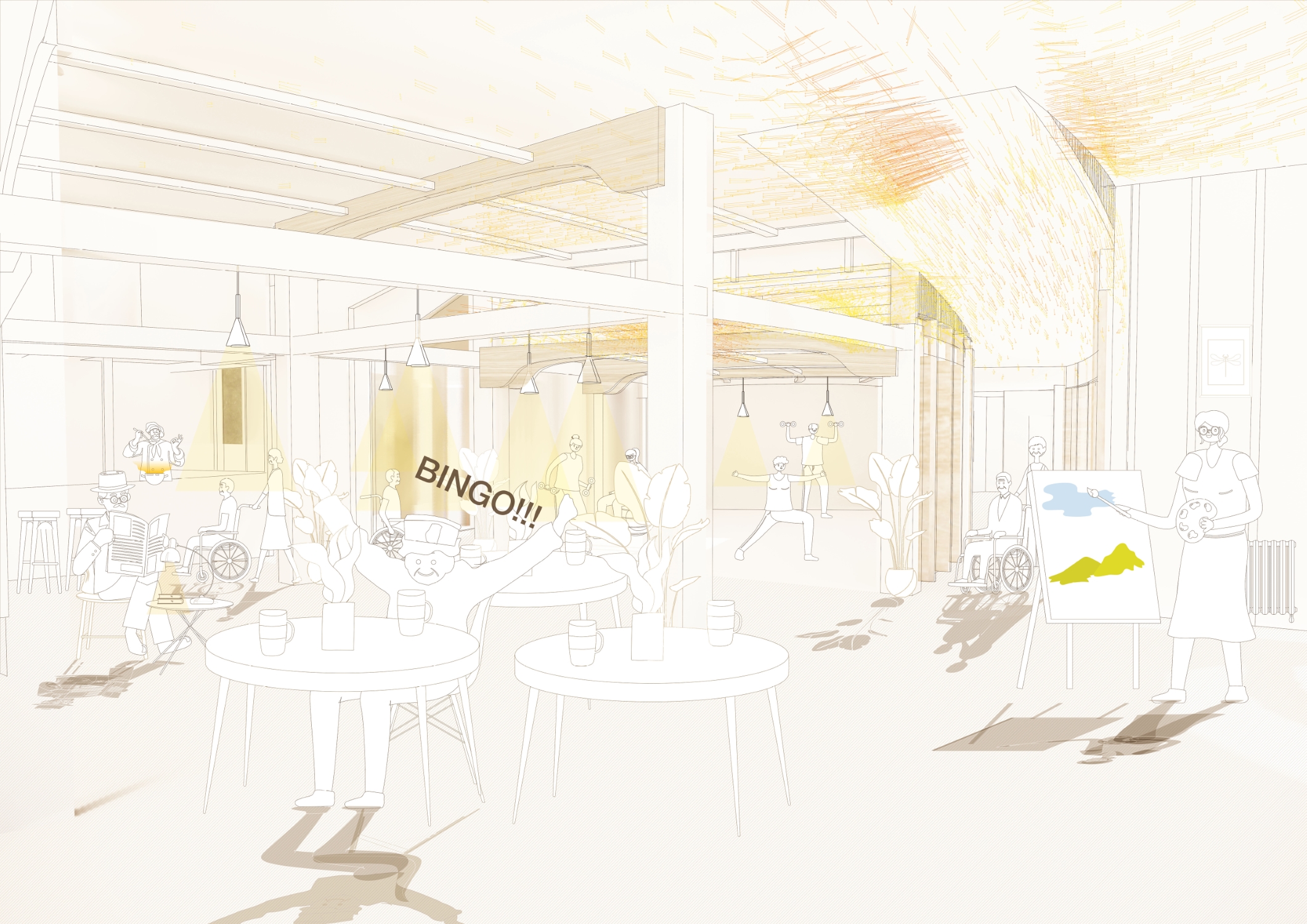 Heated airflow through the proposal