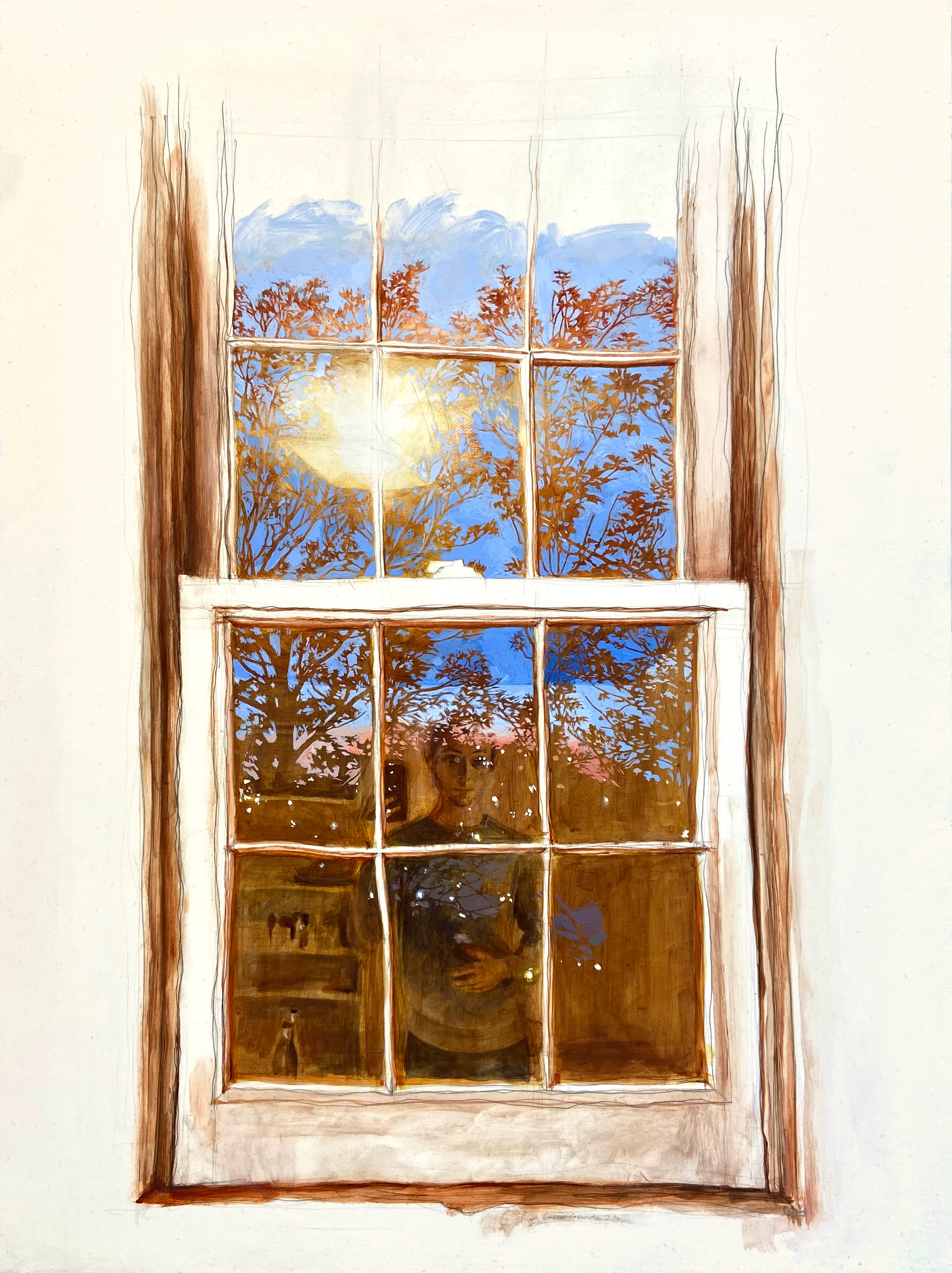 Regarding you. 2023. Acrylic on canvas. 18x24"