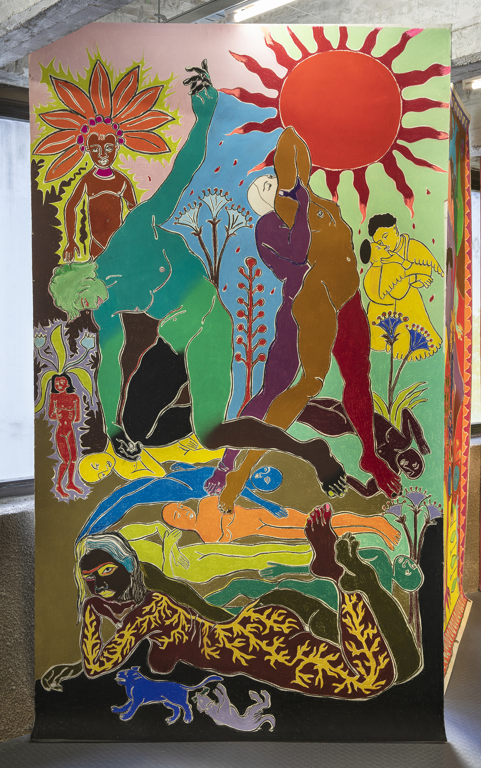 Sin títuloTiza pastel sobre papel243 x 141 cm2025(No disponible)