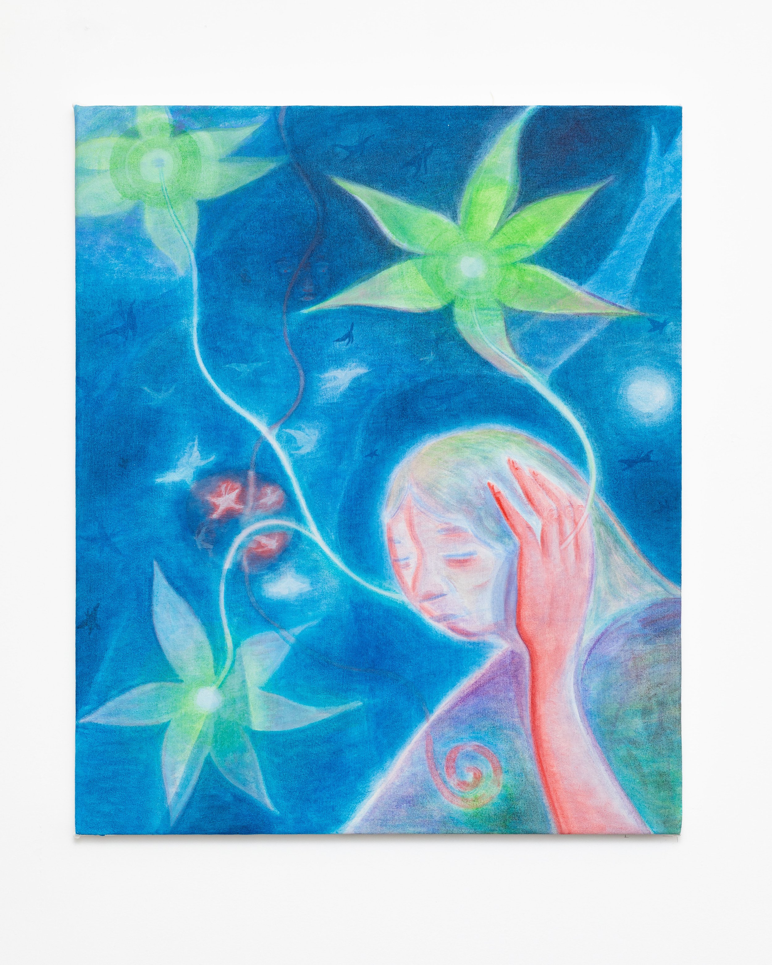 Constellation, 2023. Acrylic, flashe, and watercolor on canvas. 24 x 20 inches,