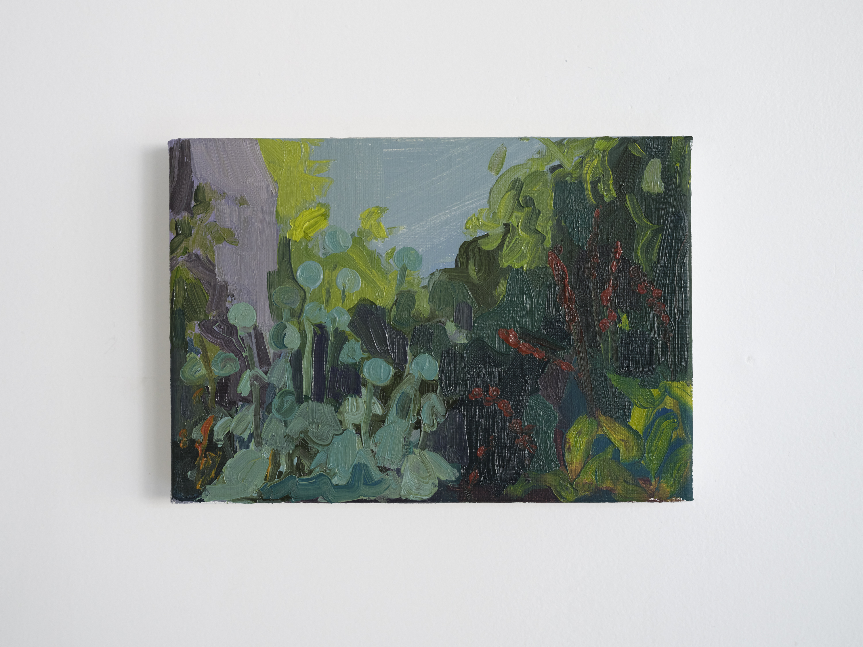 "The Fantasy of Perpetual Abundance Lying Fallow Study No. 1", 5 x 7 inches, oil on canvas, 2025. $175