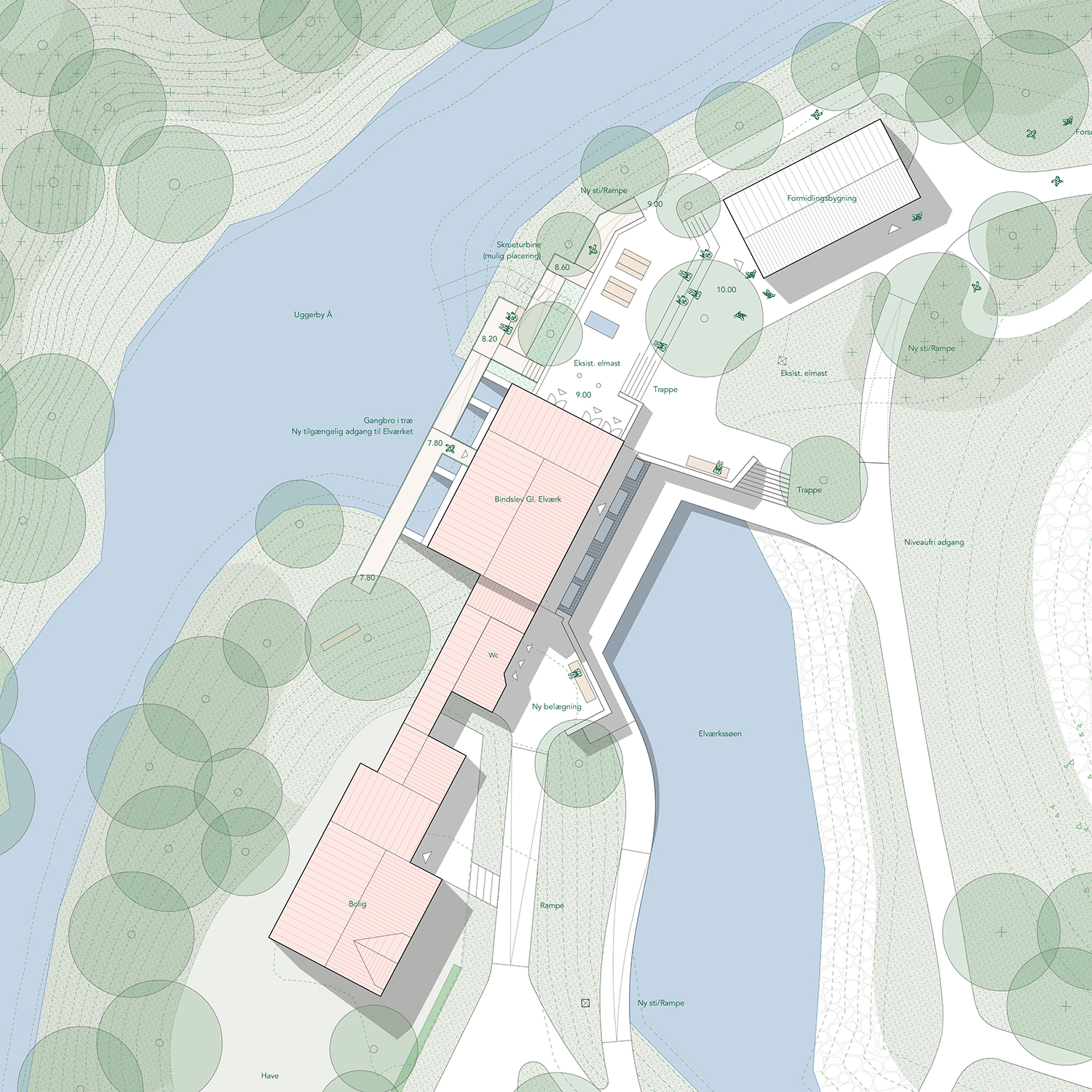 Elværket, udsnitsplan