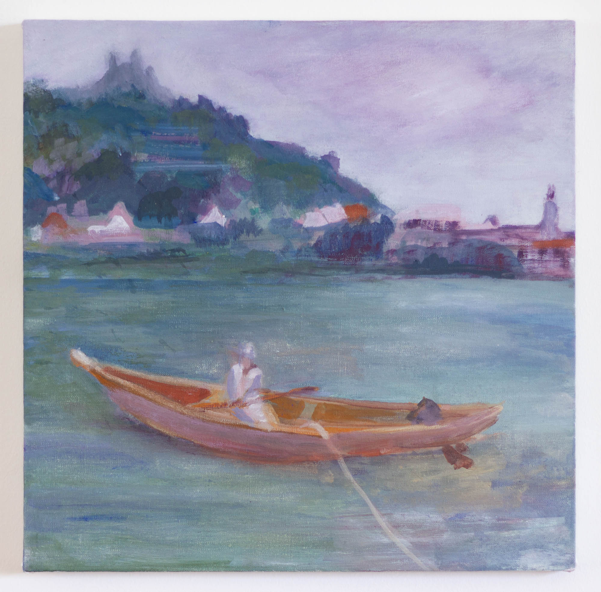 Barge II, Egg Tempera/ Canvas, 2021, 33x33cm