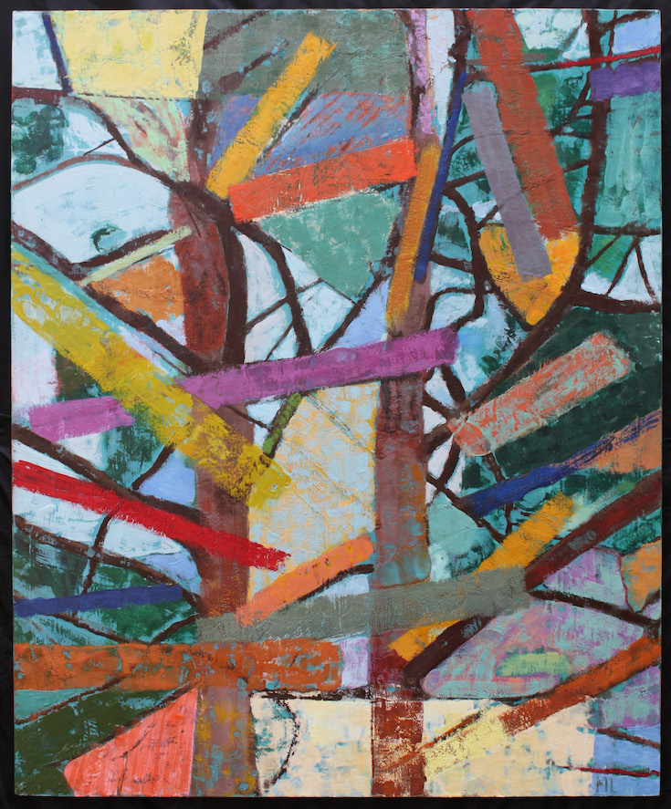 Sheridan. 2017. encaustic on panel. 44 1/2" X 36 1/2" (Priv. Coll.)