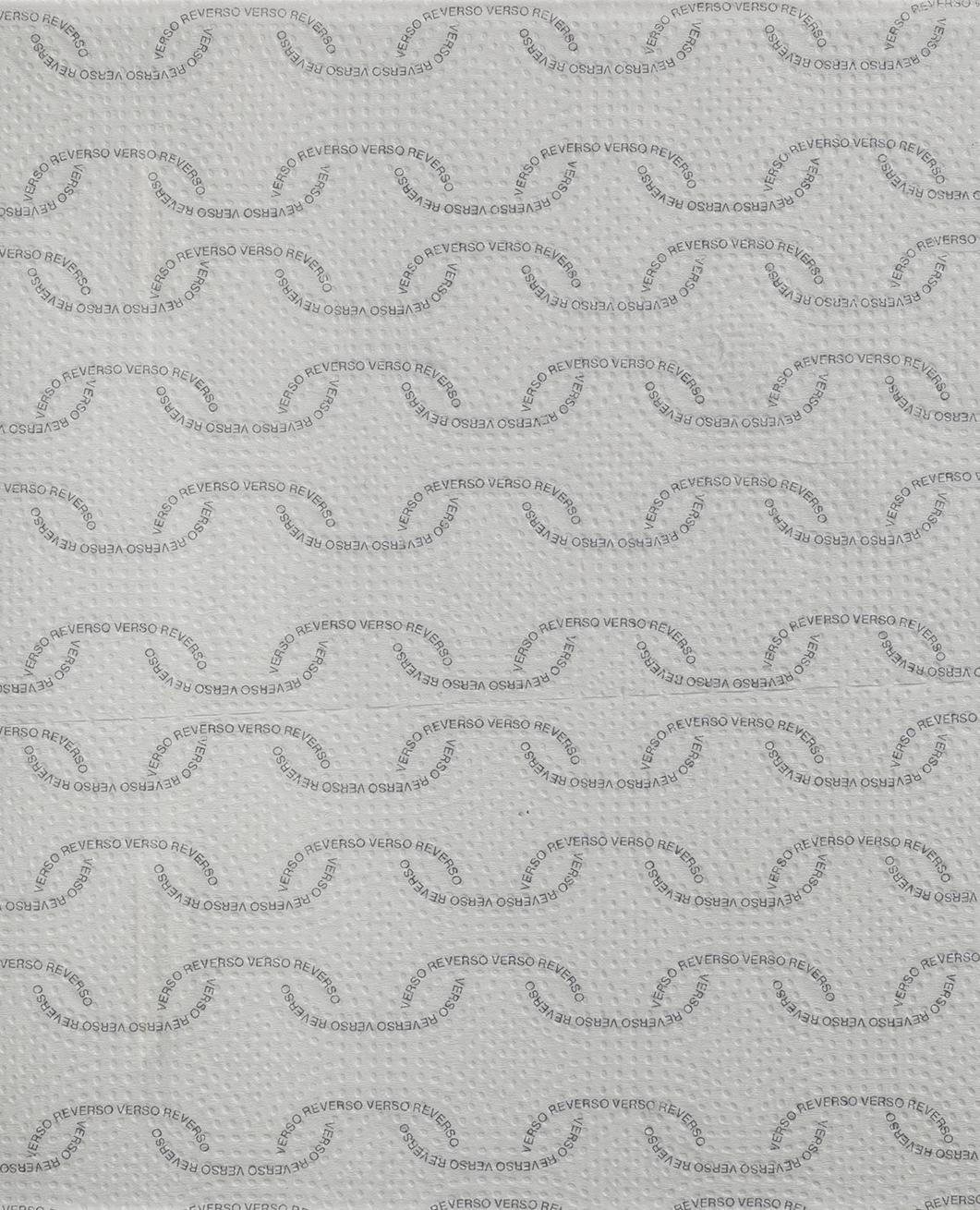 VERSO / REVERSO, 2023  Impresión inkjet s/servilletas de papel absorbente 22,20x19 cm.