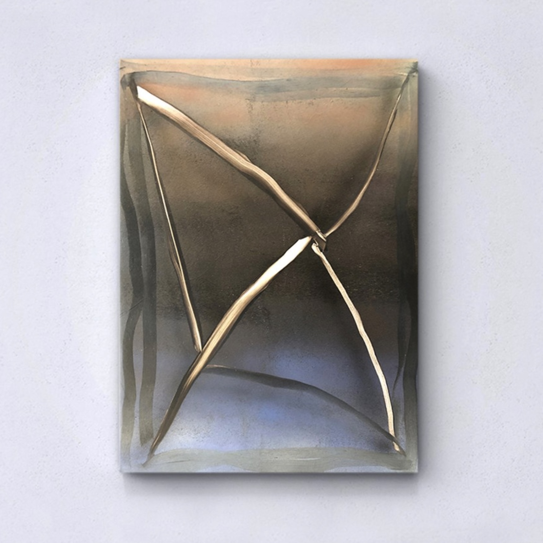 Field screen (II) - Acrylic and oil on fabric, 60x43cm