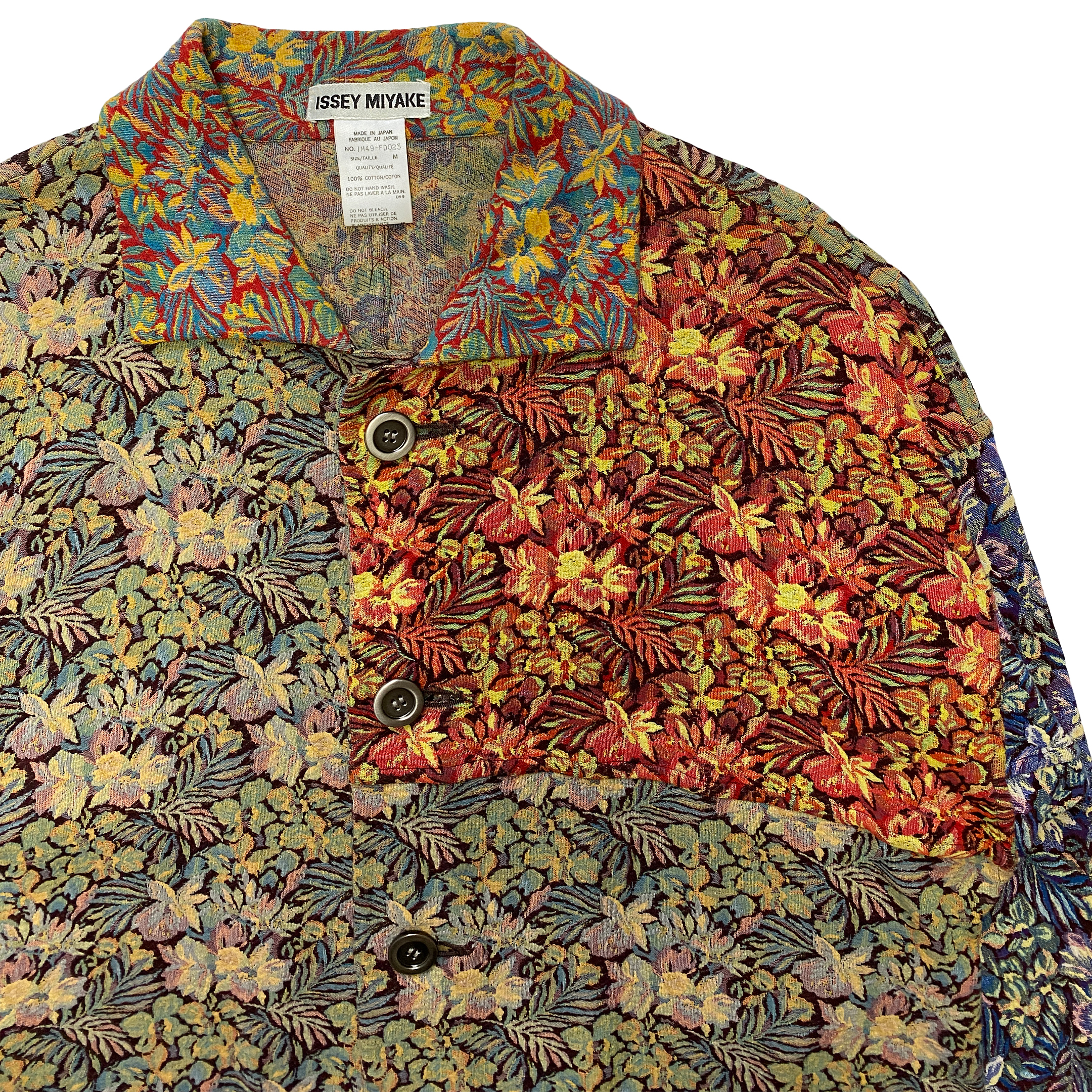 Issey Miyake, A/W 1994 Patchwork Embroidered Floral Chore Jacket