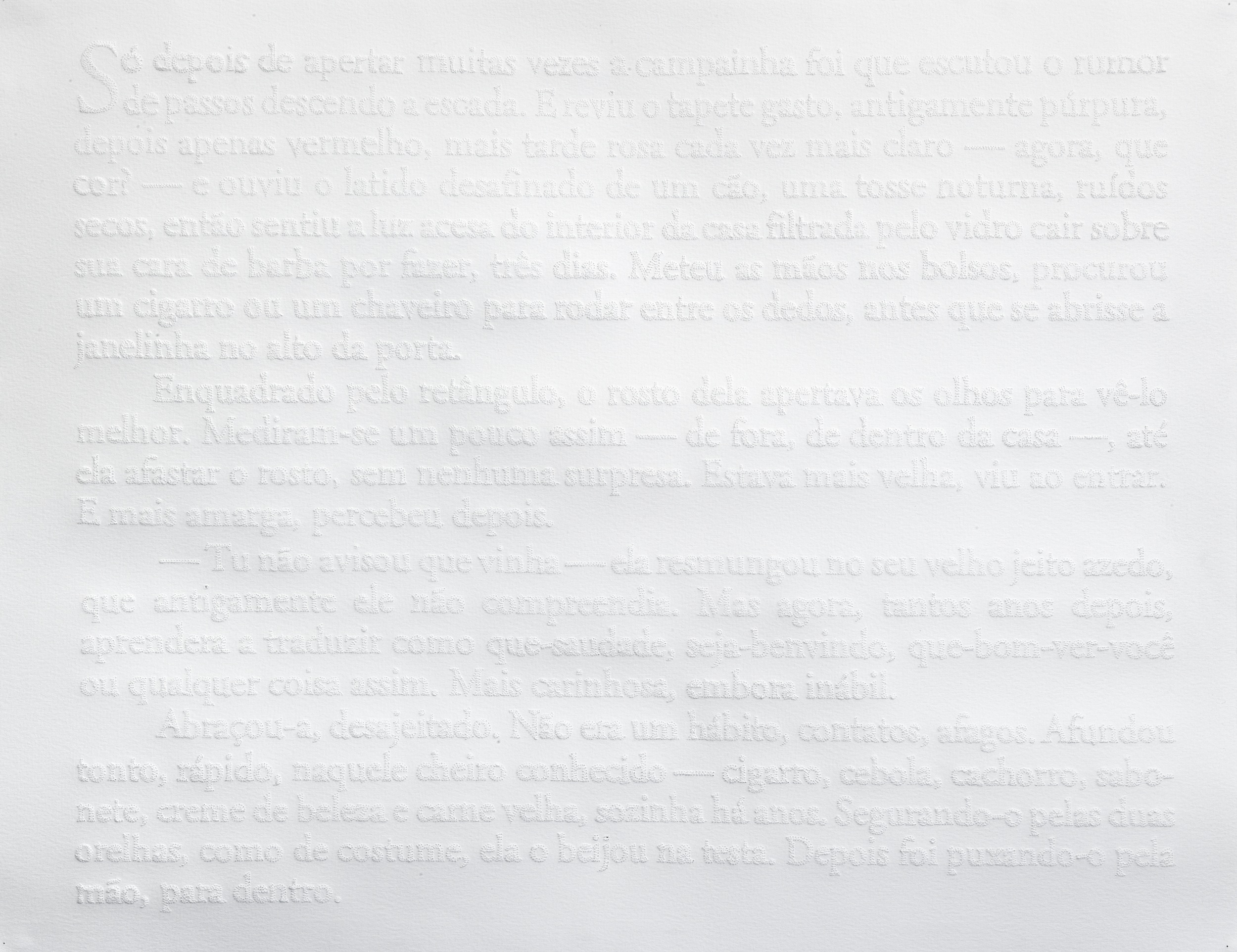  Linda, Uma História Horrível, 2006 .Perforation on paper . 50 x 65 cm