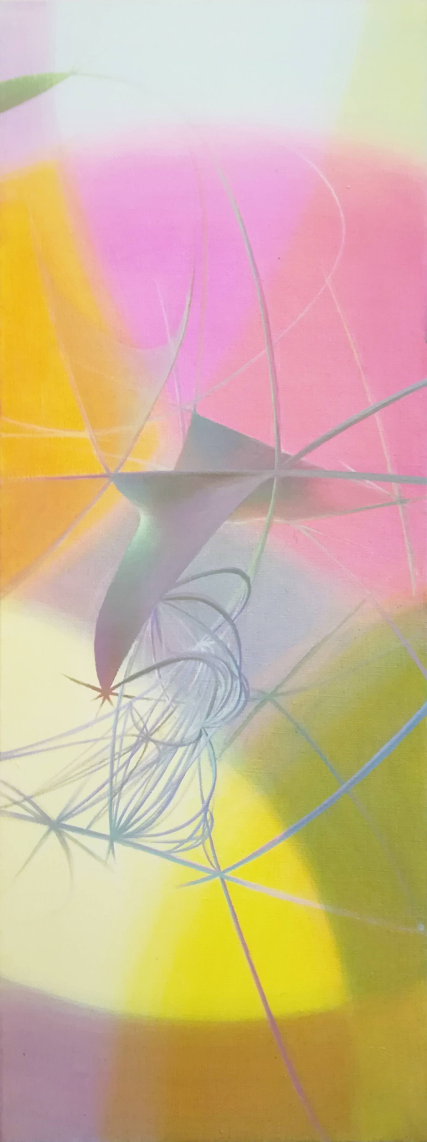 "Składowa pełna" ('Solid Component'), 2019, akryl na płótnie lnianym, 80x30 cm, 3400 PLN