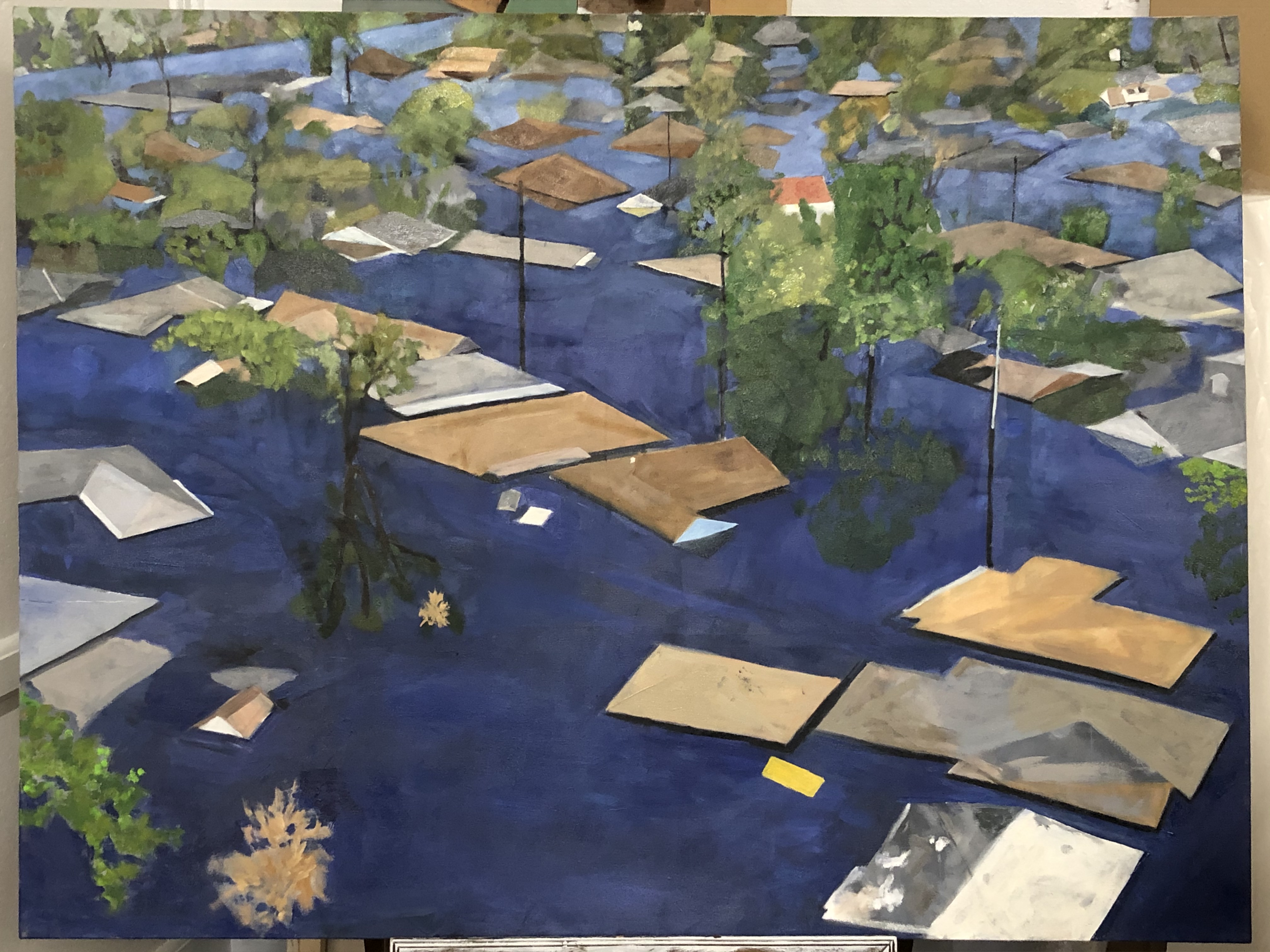 Katrina Flood. 2020. oil on canvas. 48" X 64"