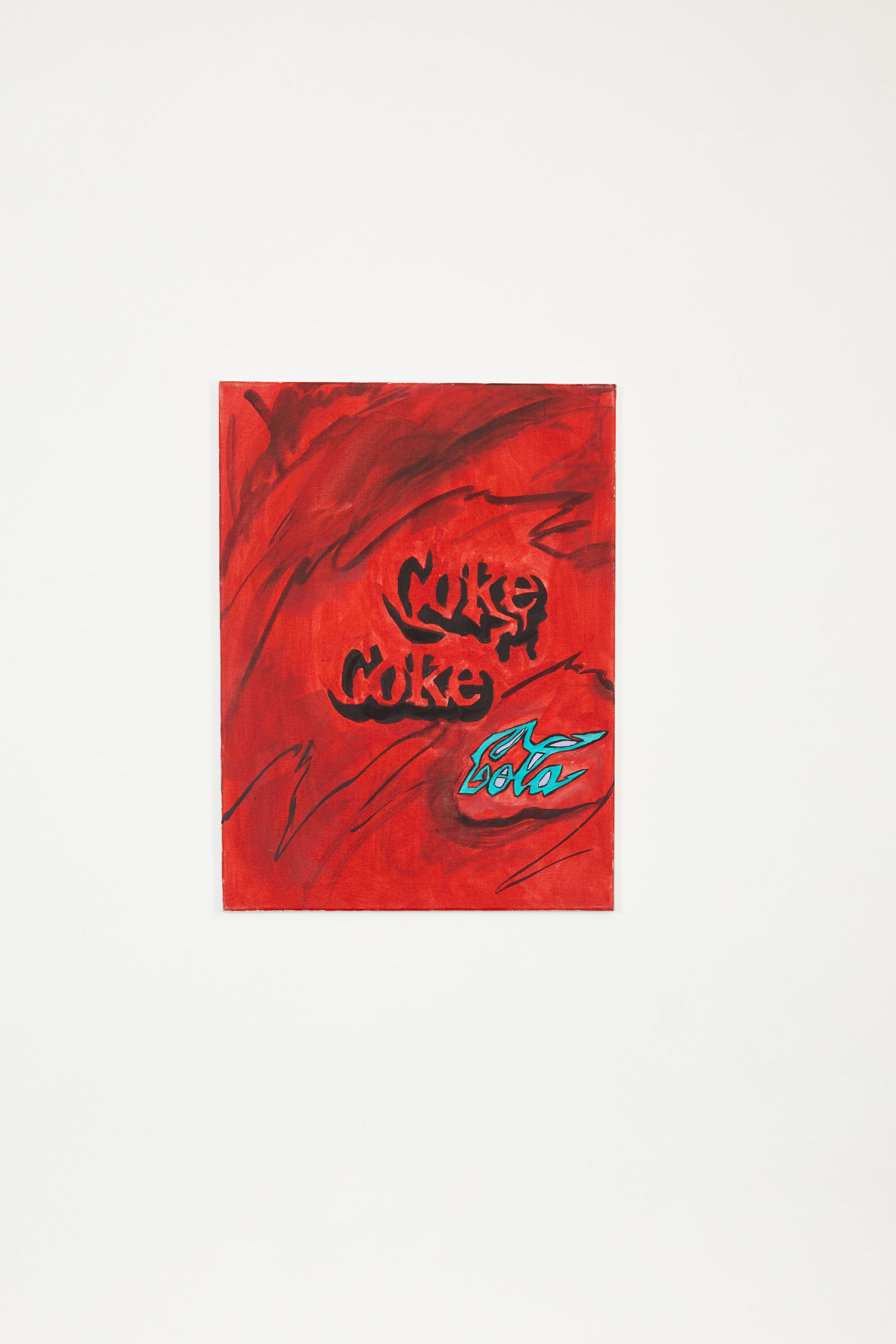 Untitled (Coca Cola #31), 2018, Acrylic and ink on canvas, 24 x 18 in.