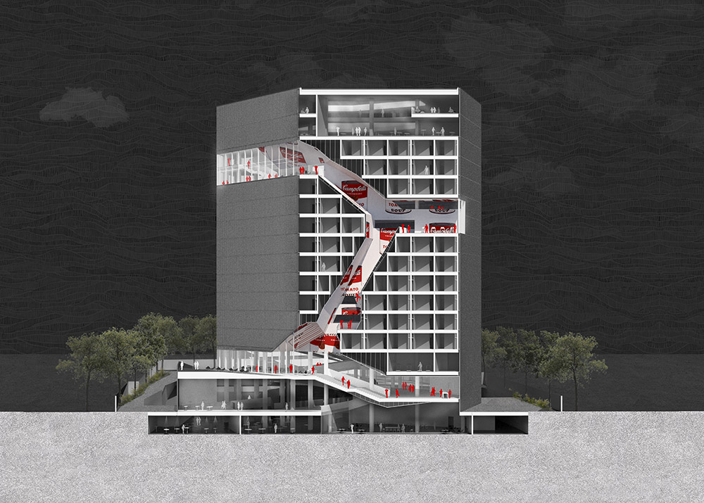 sectional perspective of the canyon