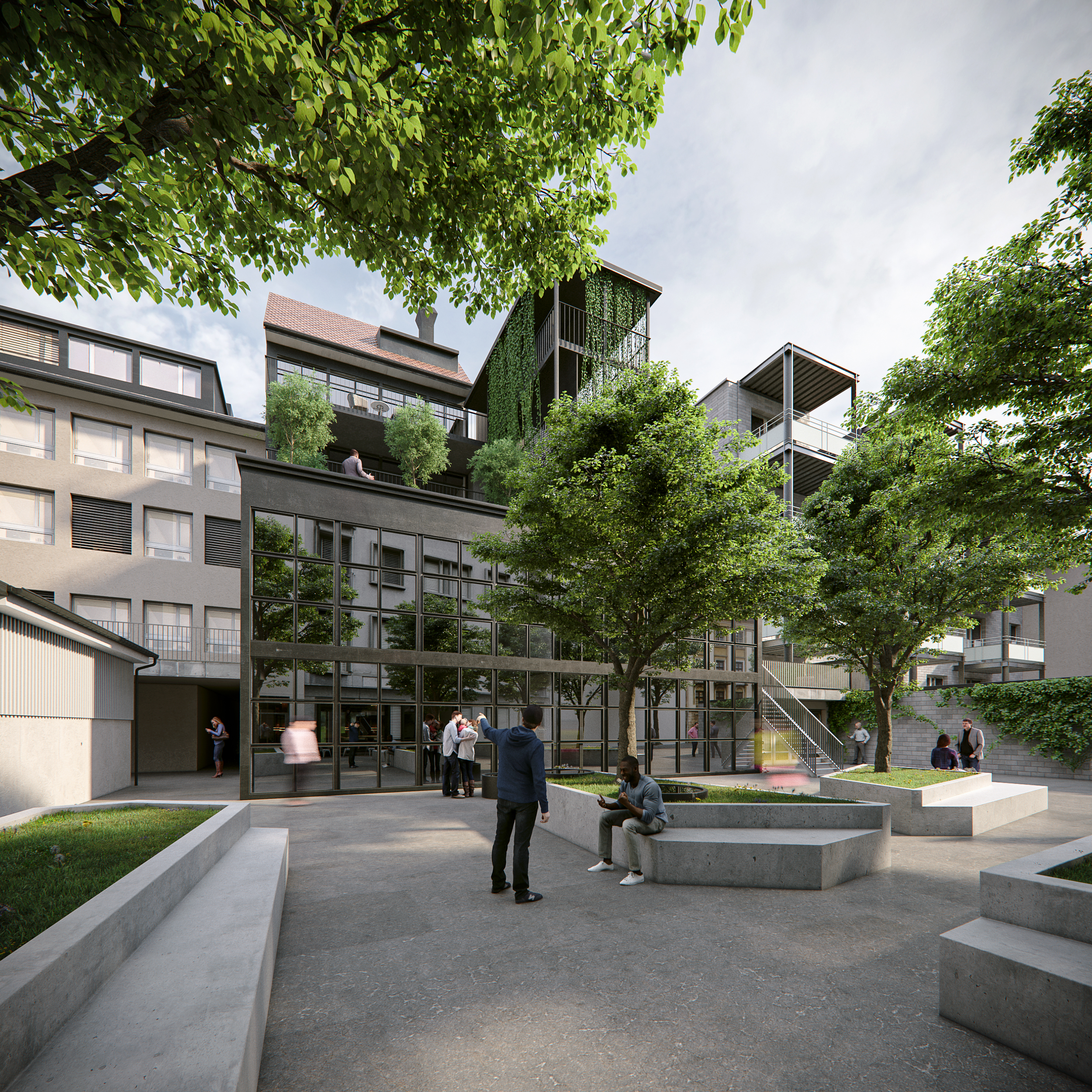 Rendering Fassade/Park