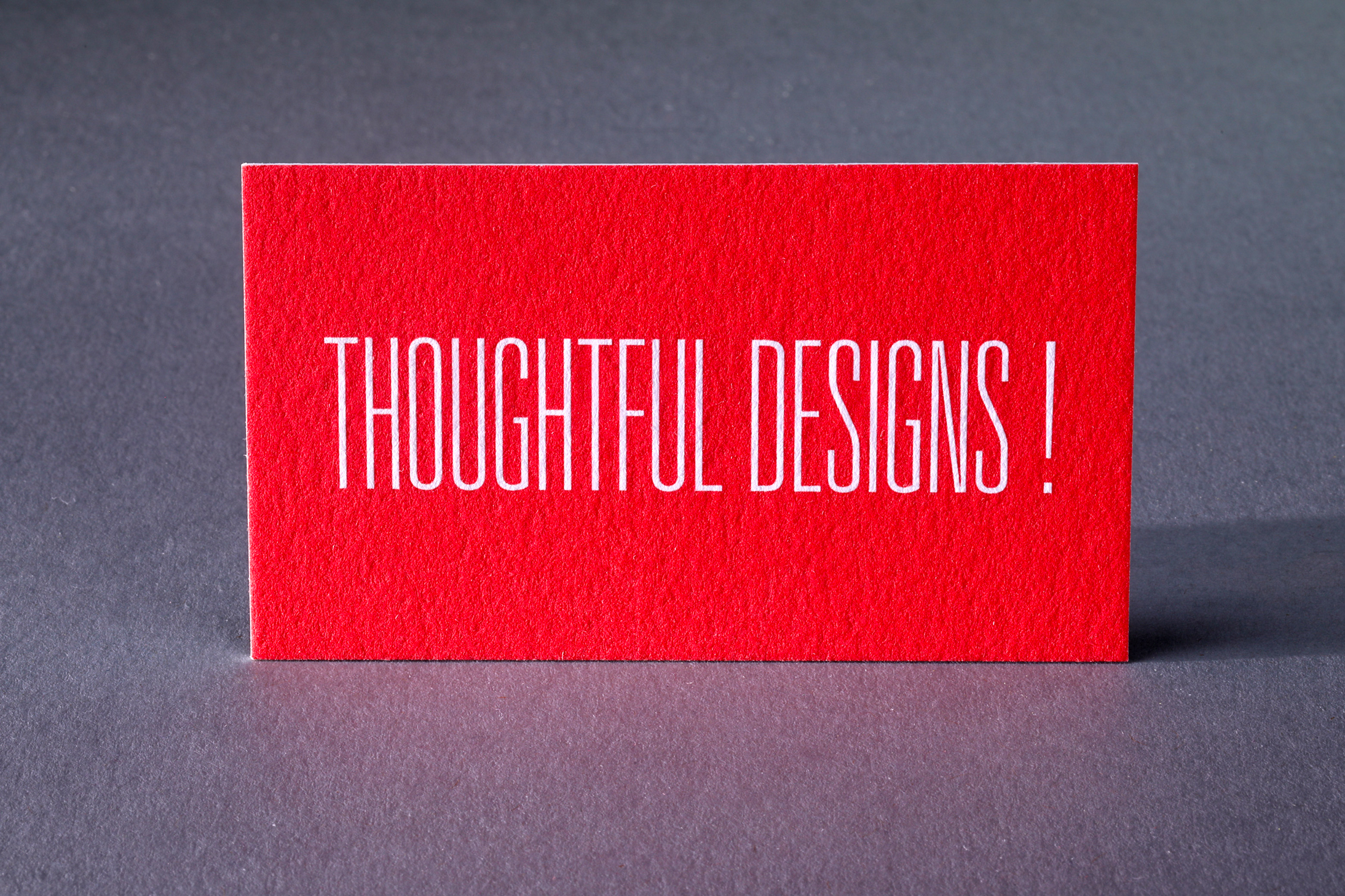 LETTERPRESSThoughtful Designs business card