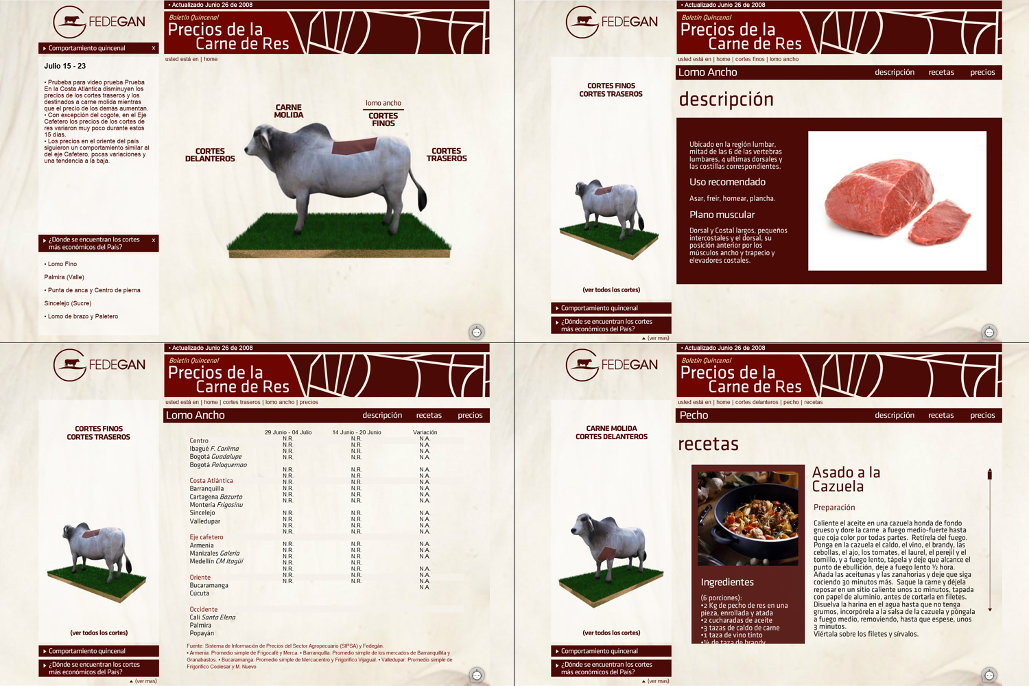 2008/ Multimédia "Prix de la viande" - Fedegan