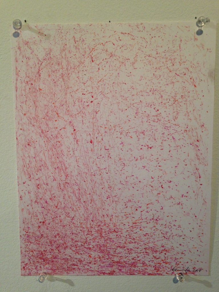 process drawing, color pencil on paper, 8.5"x11", 2018