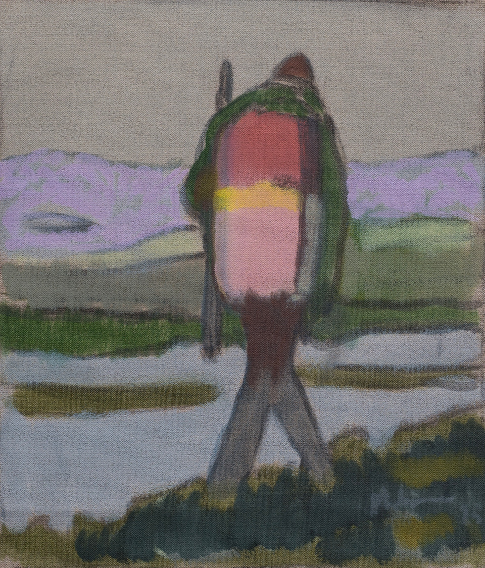  Morten Slettemeås: Backpack, 2025 Oil on canvas 13 3/4 x 11 3/4 in 35 x 30 cm