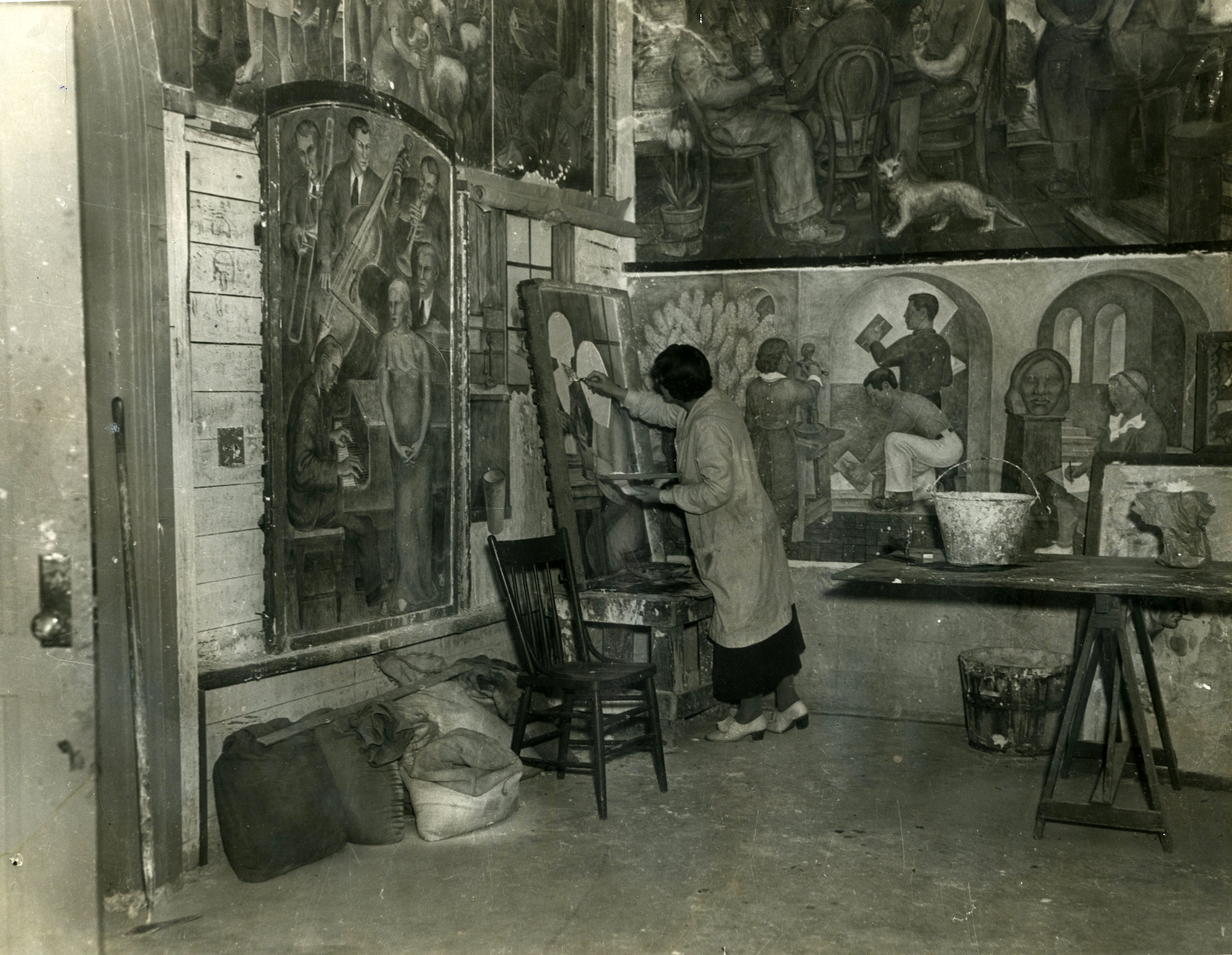 In the 1920s through the 1930s, fresco classes were taught by Ray Boynton, Victor Arnautoff, and Maurice Sterne. 