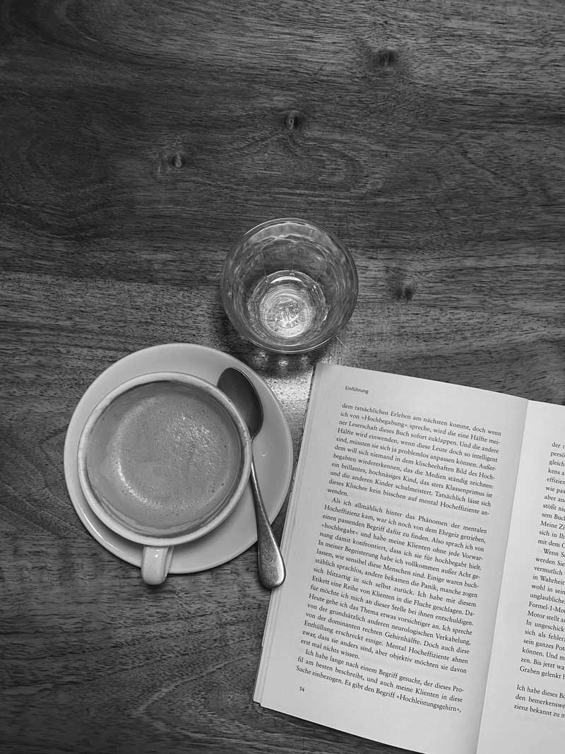 coffee and a book for the rescue