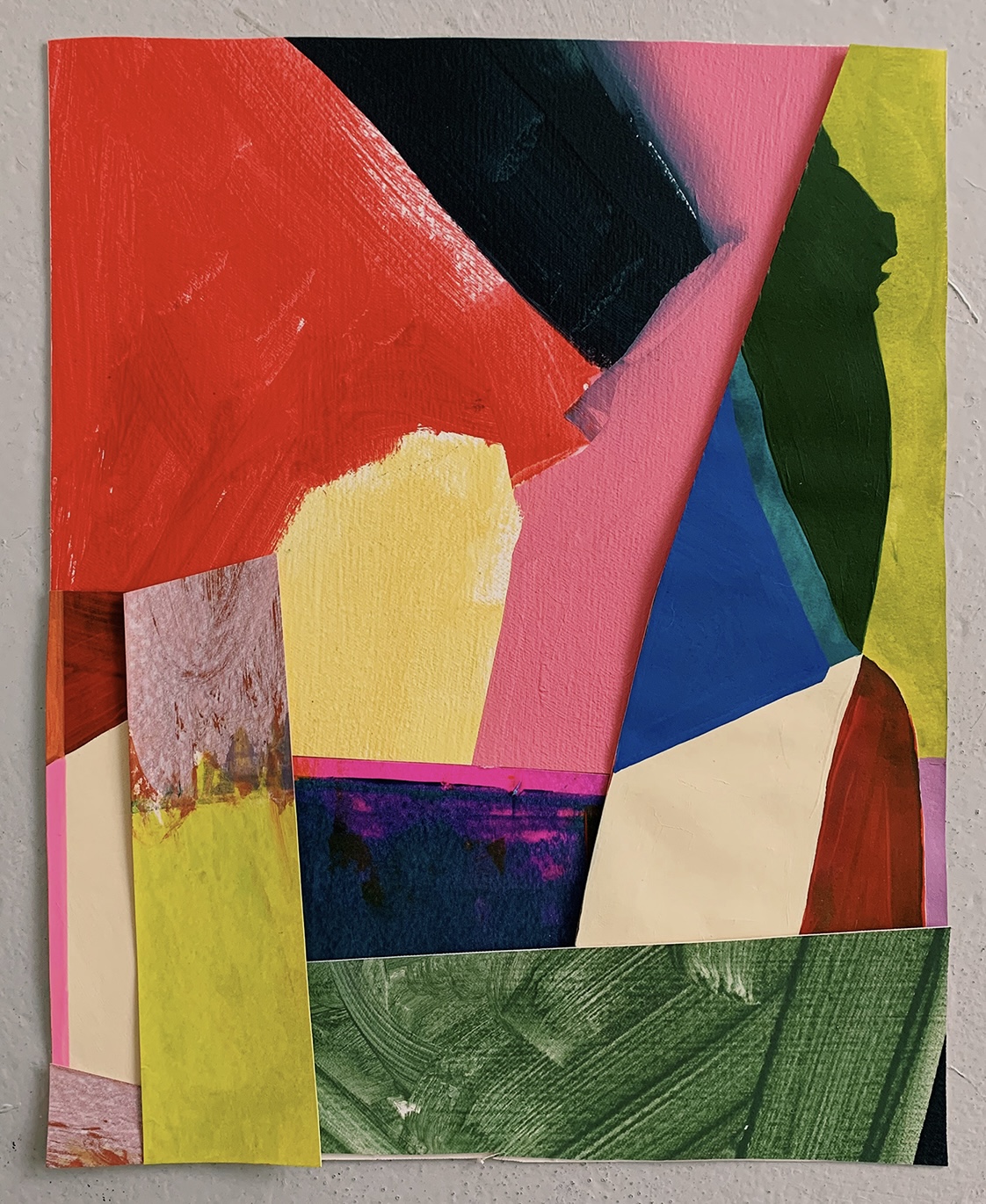 Solid and reliable, but physically impossible, 2023, Mixed media collage, 30x24cm