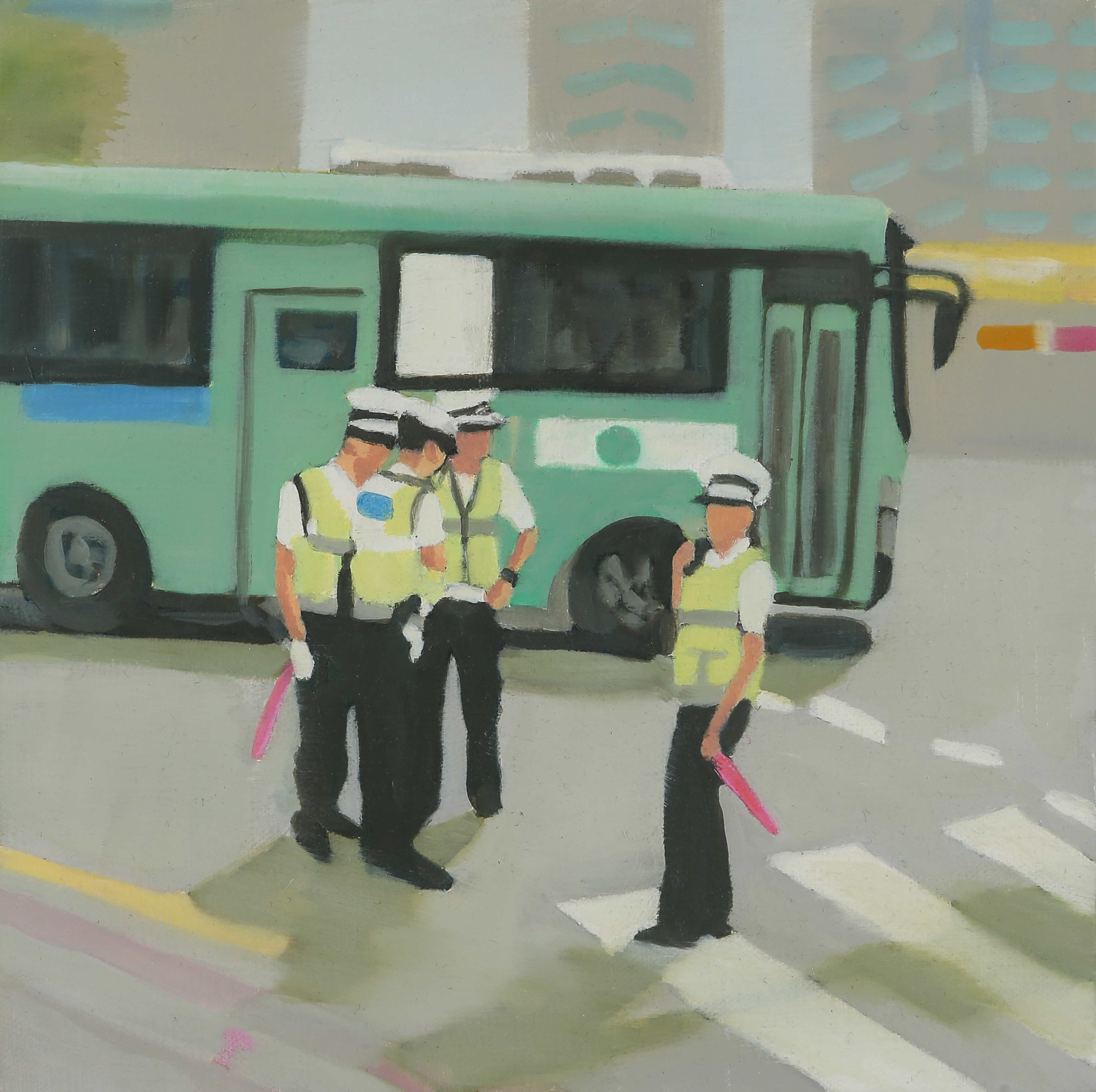 〈경찰들〉, Oil on canvas, 25.0x25.0cm, 2013