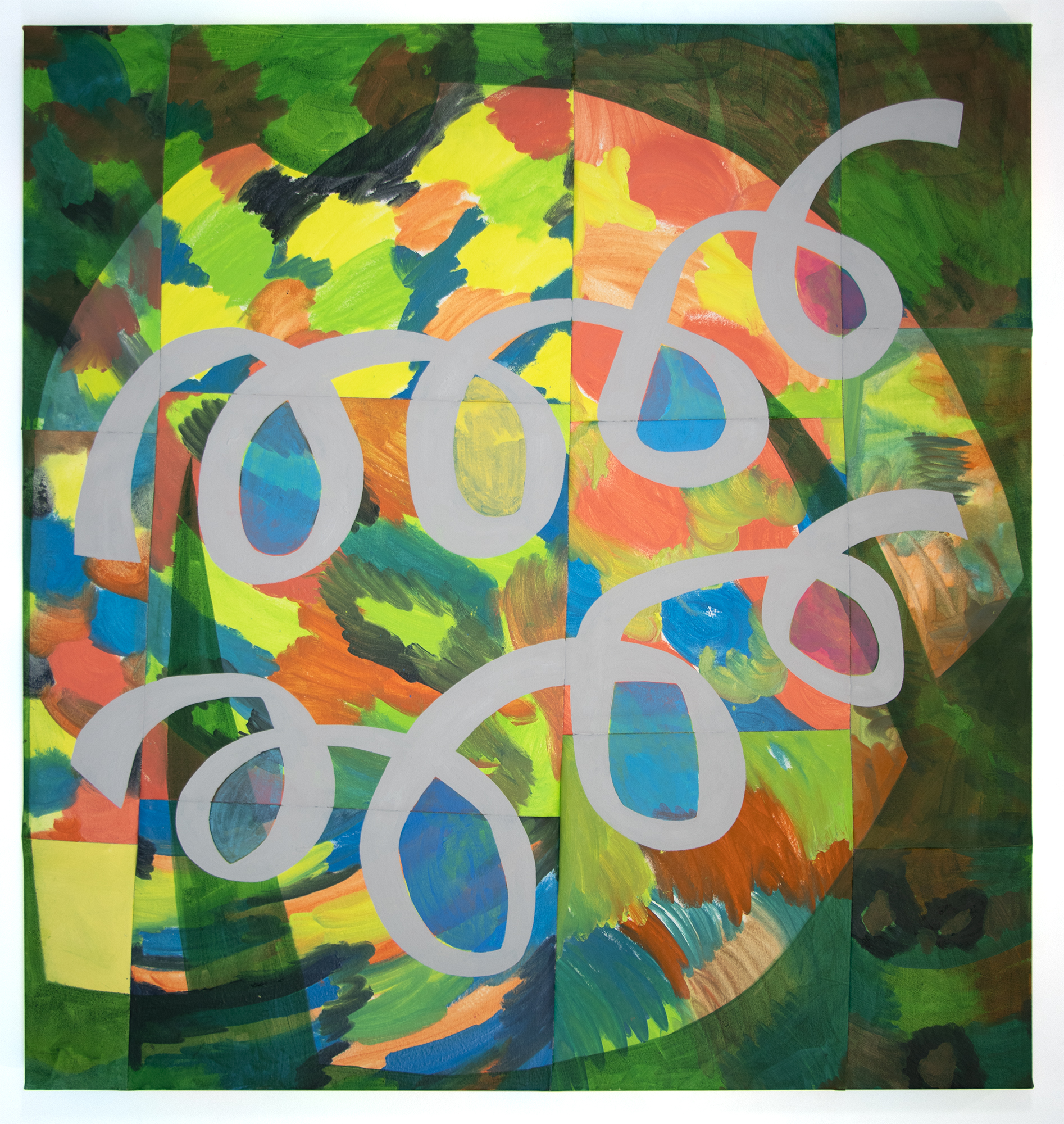 "Drawers (Unravel)", 2023, oil on canvas, 53x55 in