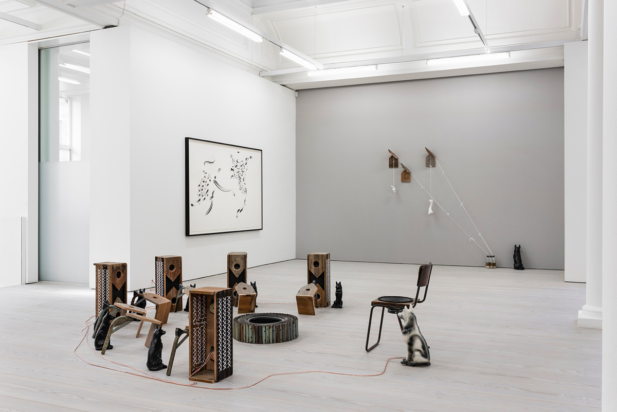 Kemang Wa Lehulere, not even the departed stay grounded (2018) | Installation view at Marian Goodman Gallery, London, UK | Courtsey of Marian Goodman Gallery, Photograph: Thierry Bal