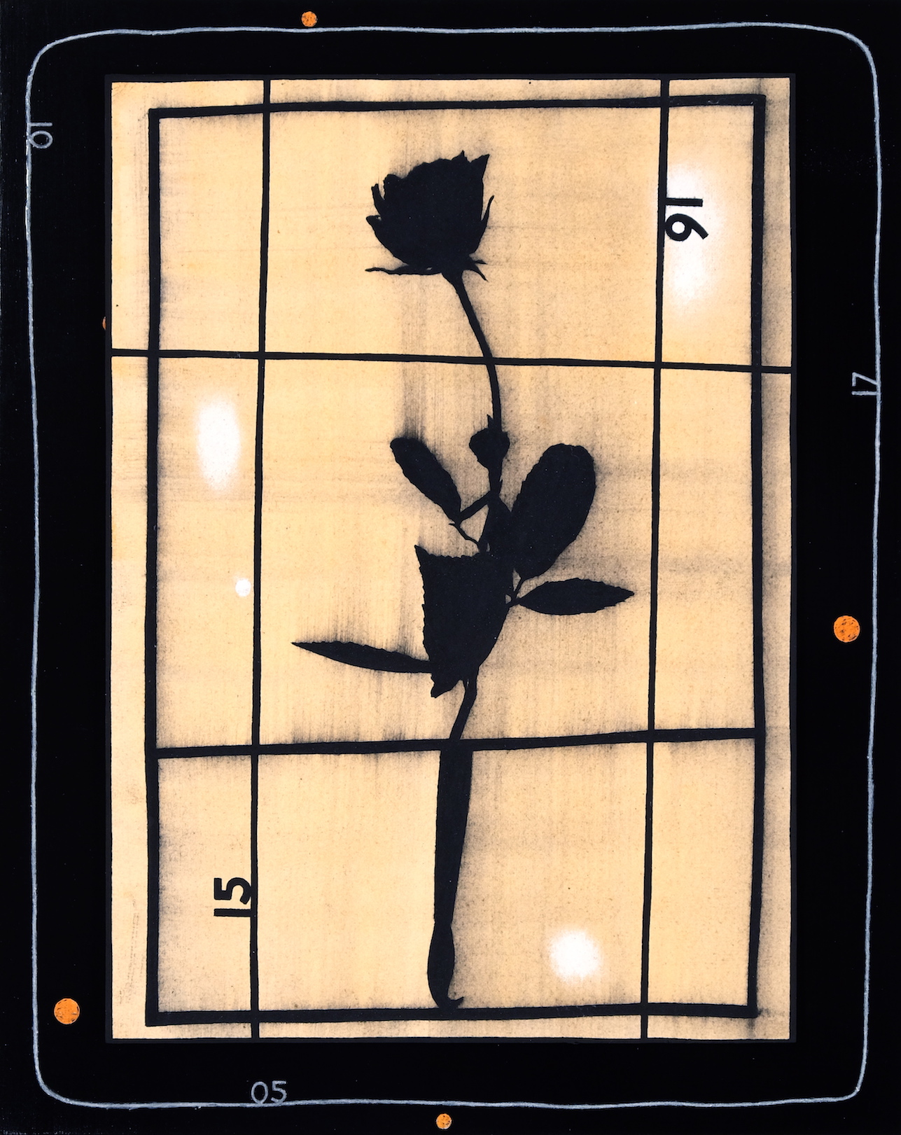 Untitled 2017, acrylic and pencil on paper/aluminium and panel, 35 x 28 cm