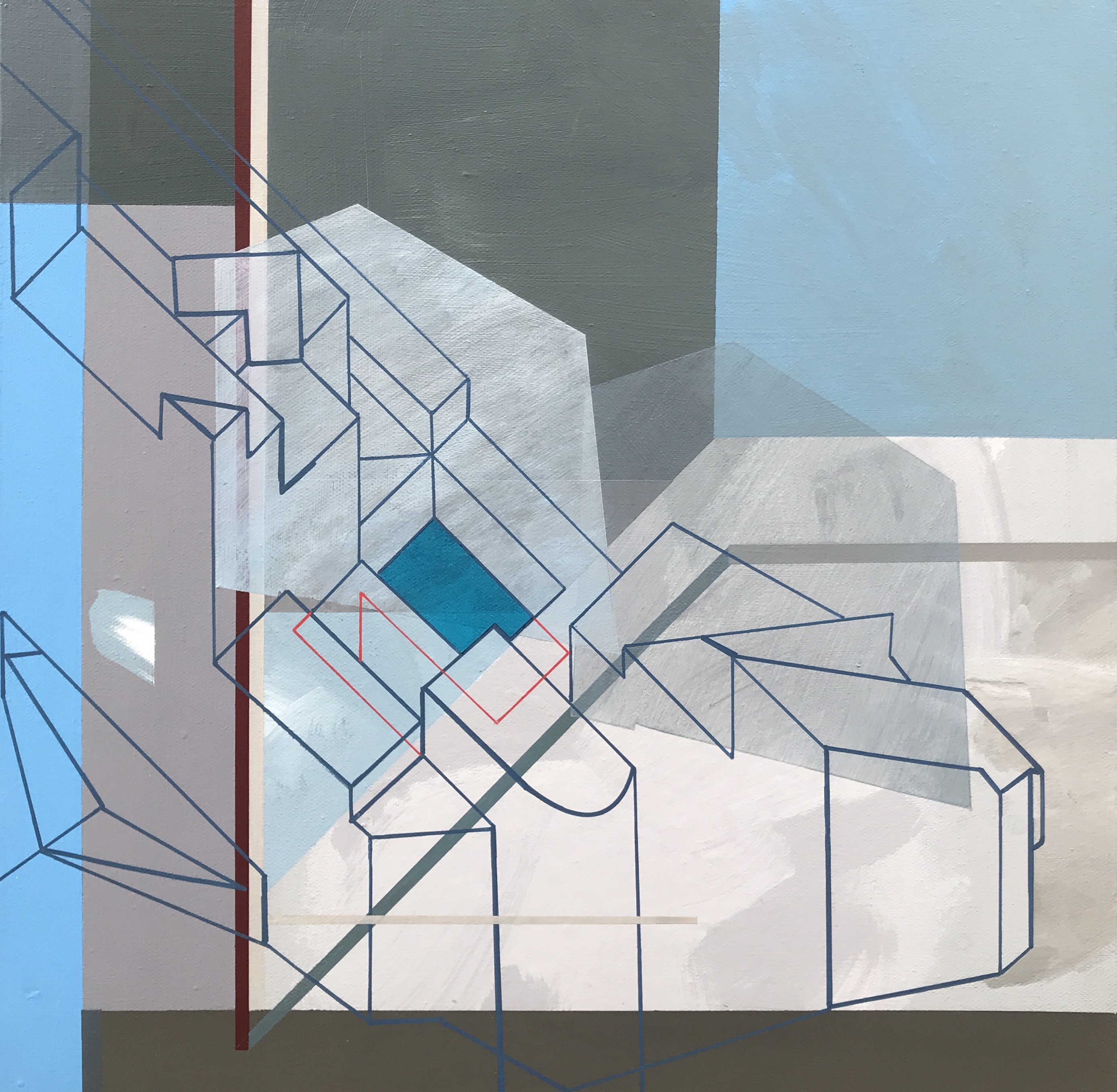 "Denial" 2020 Mixed Media on Canvas 50x50 cm