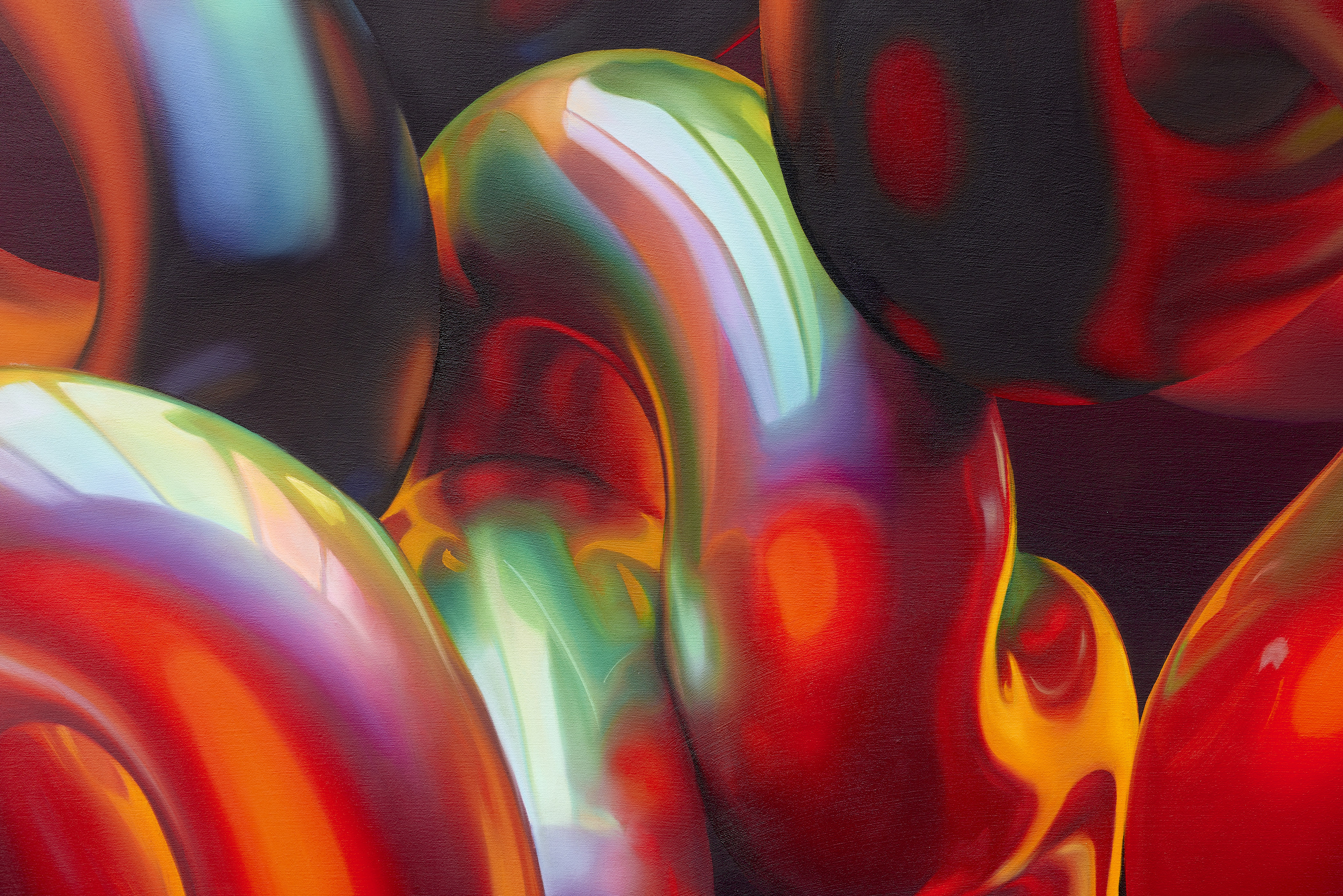 Detail - Dark Mode 01, Oil on canvas 50" x 64" 2022