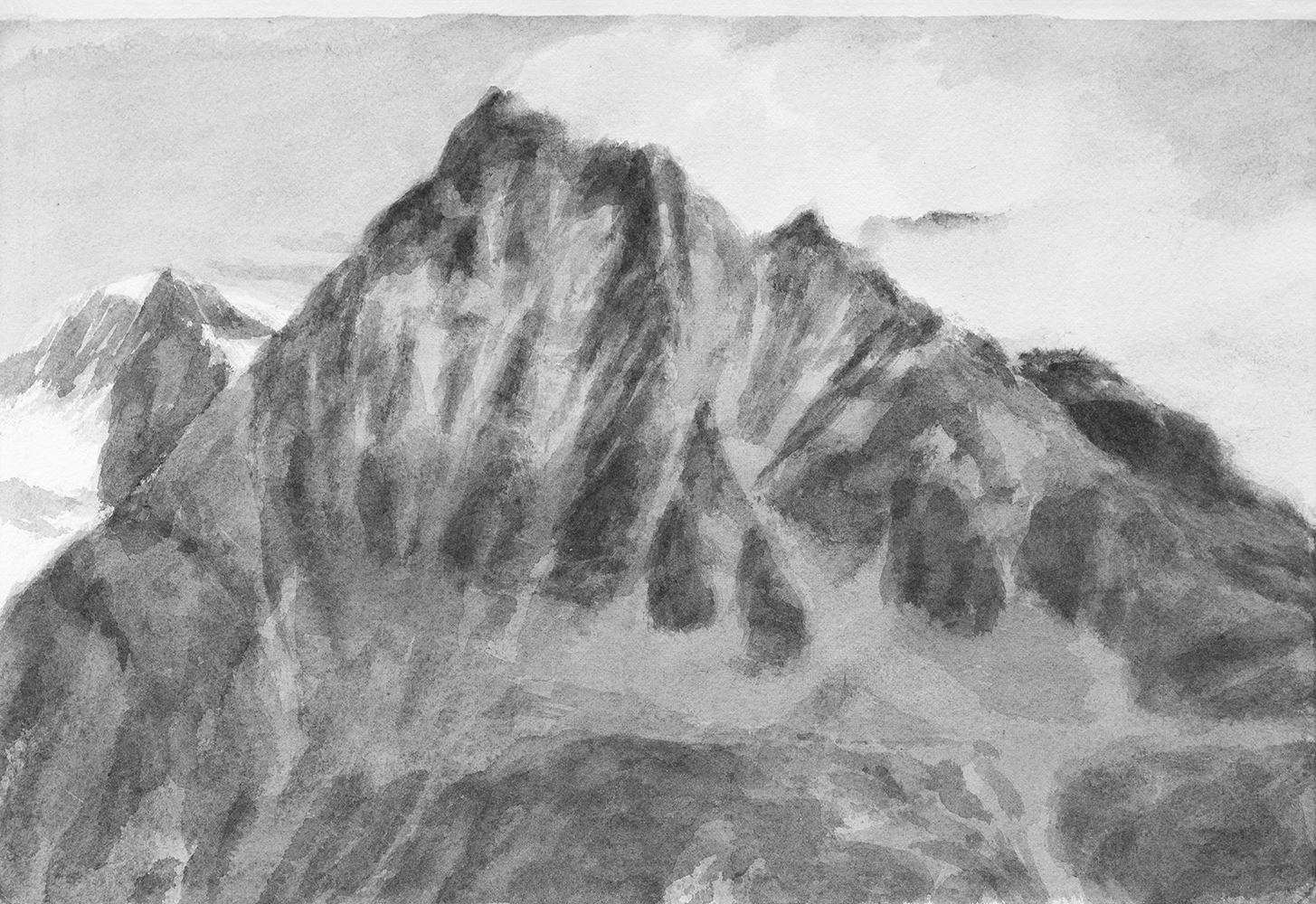 Pointe d'Otemmagouache on paper22 x 32 cm, 2017