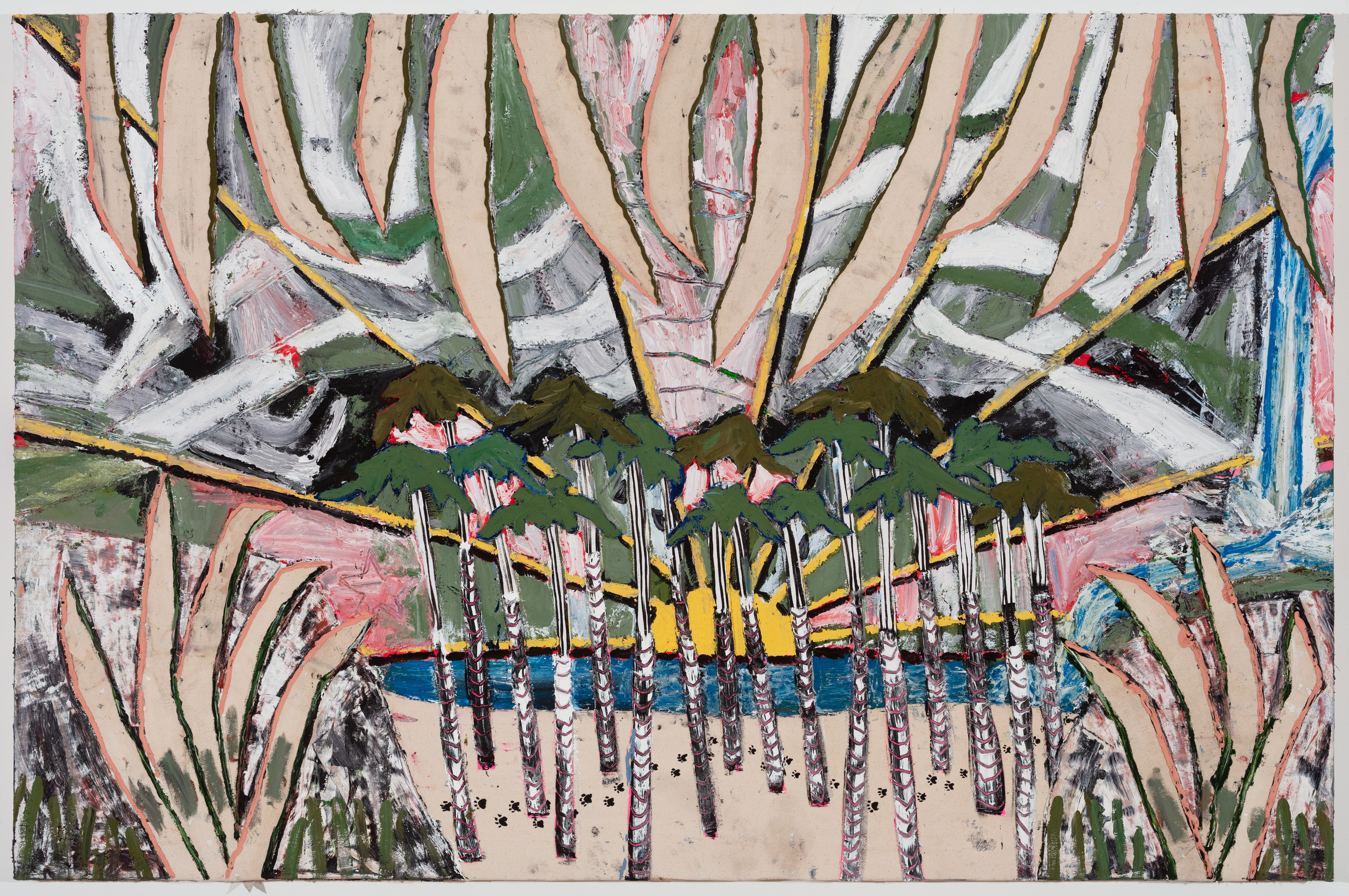 Untitledoil and canvas collage on panel41"x62.5"