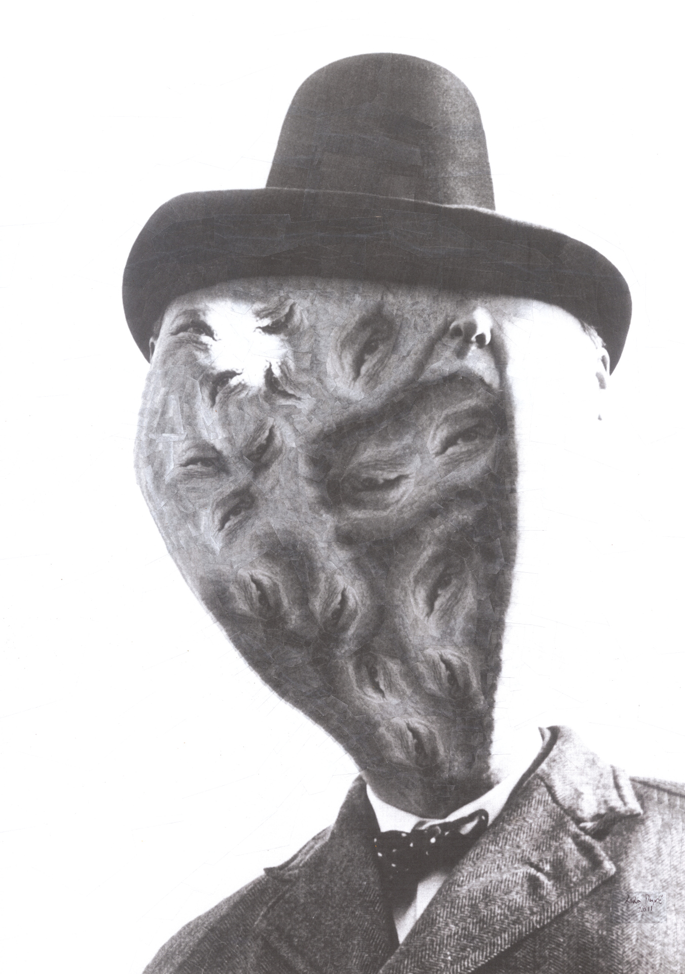 Winston Churchill 2, manipulation of Winston Churchill 1 2011, 11.6 x 16.5 inches