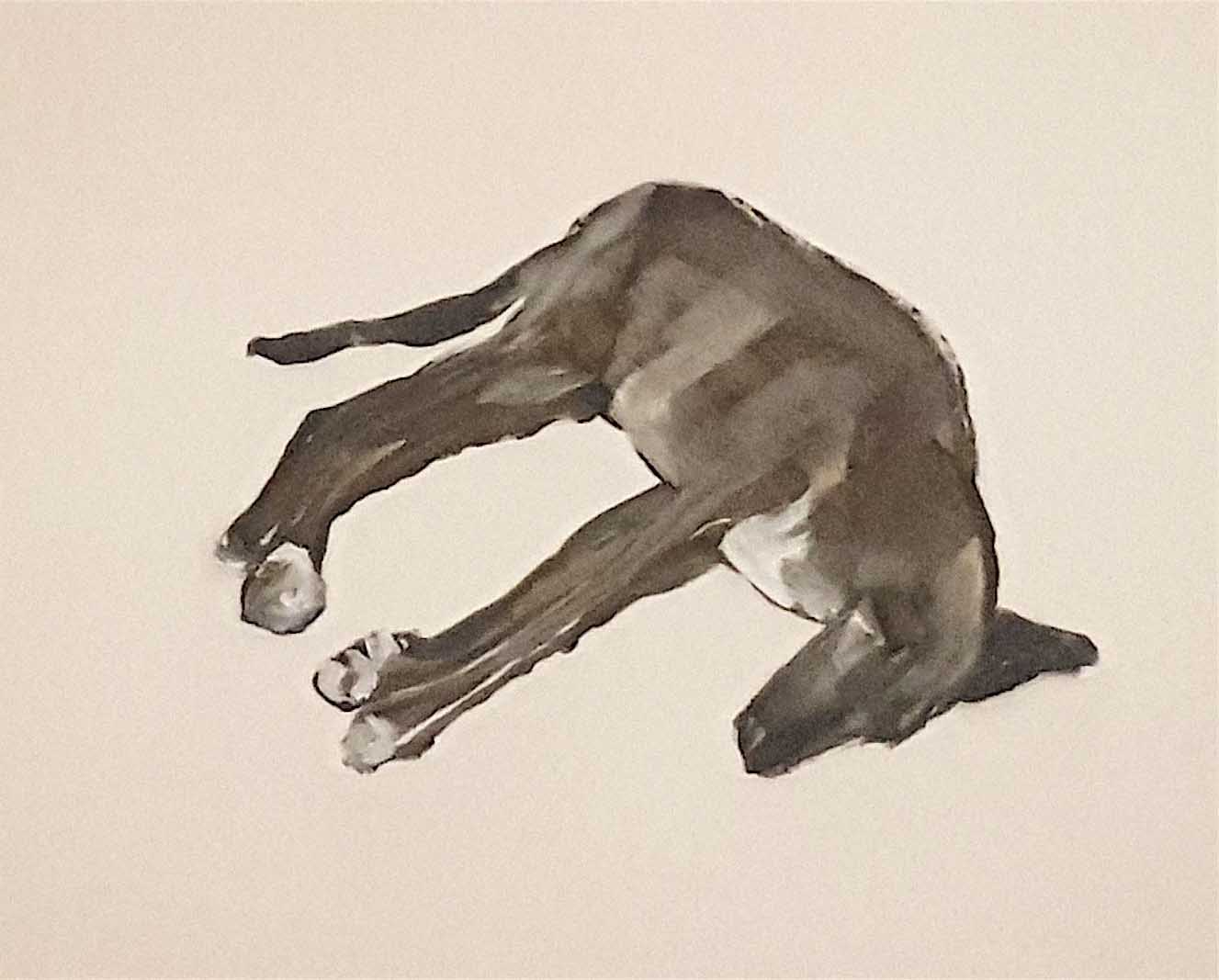 Hund2022, Tusche auf Papier