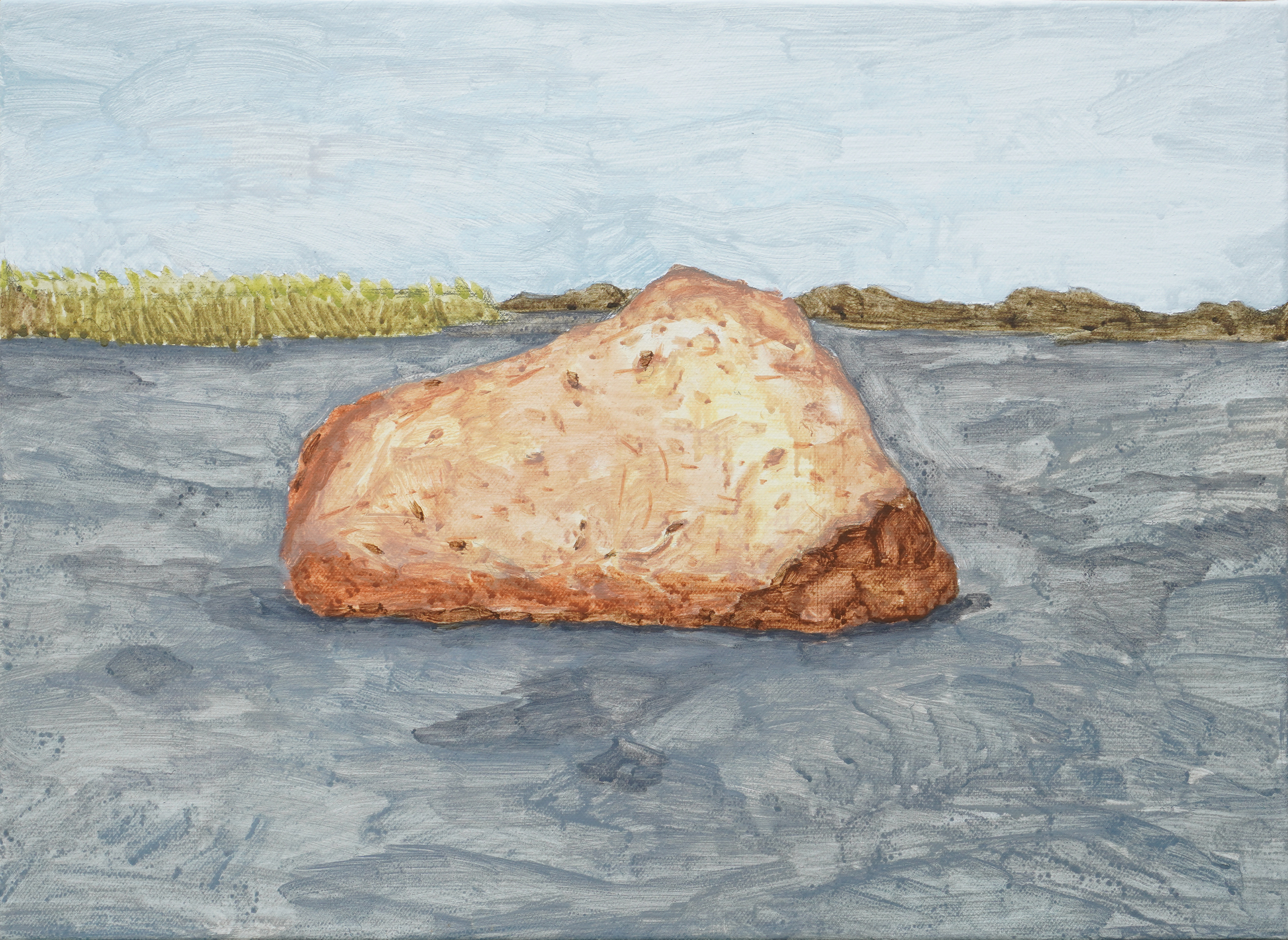 믿음의 돌 A stone of faith_acrylic on canvas_33.4x45.5cm_2022
