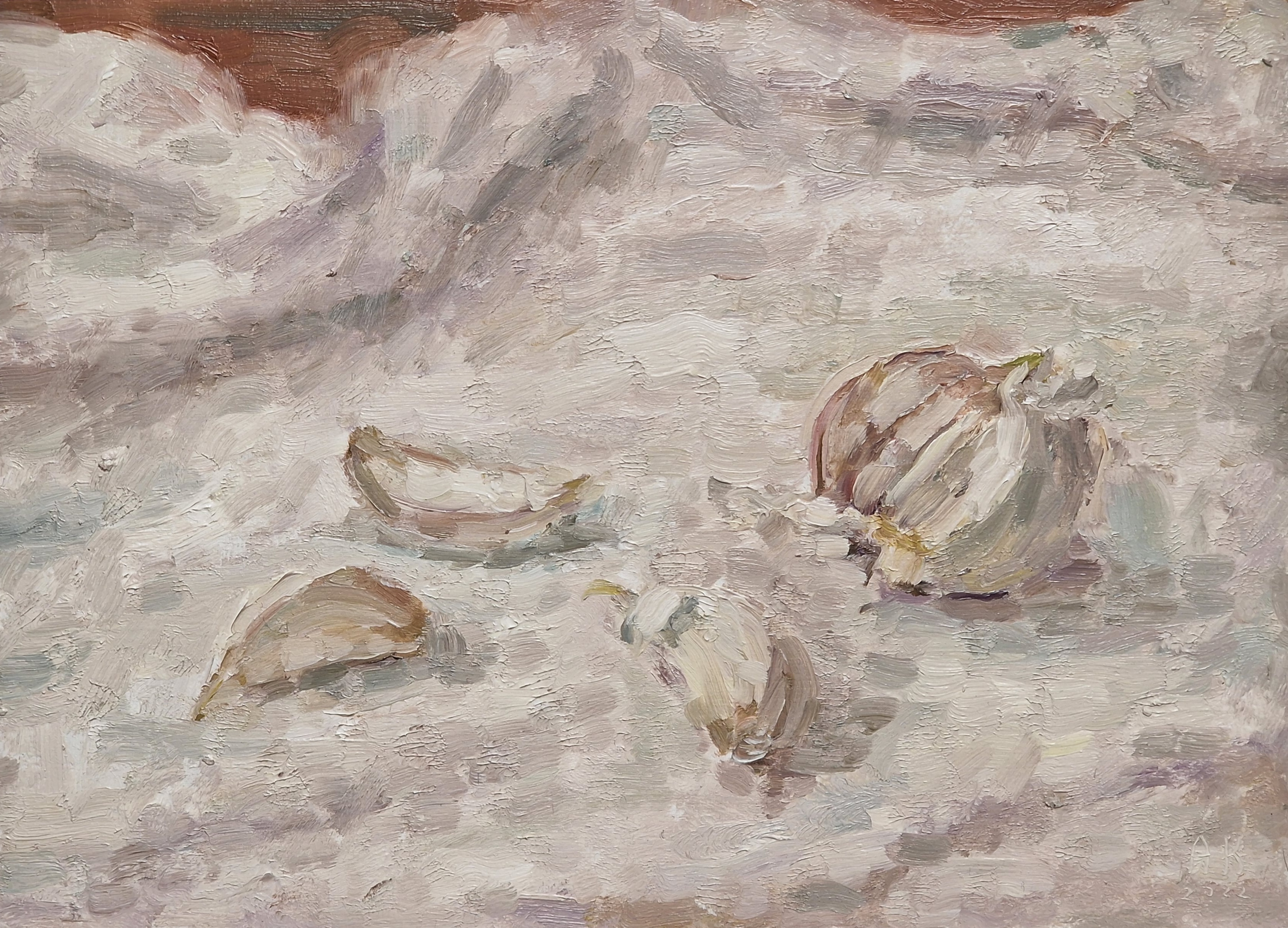 "Valkosipuli", 17x24cm, sold