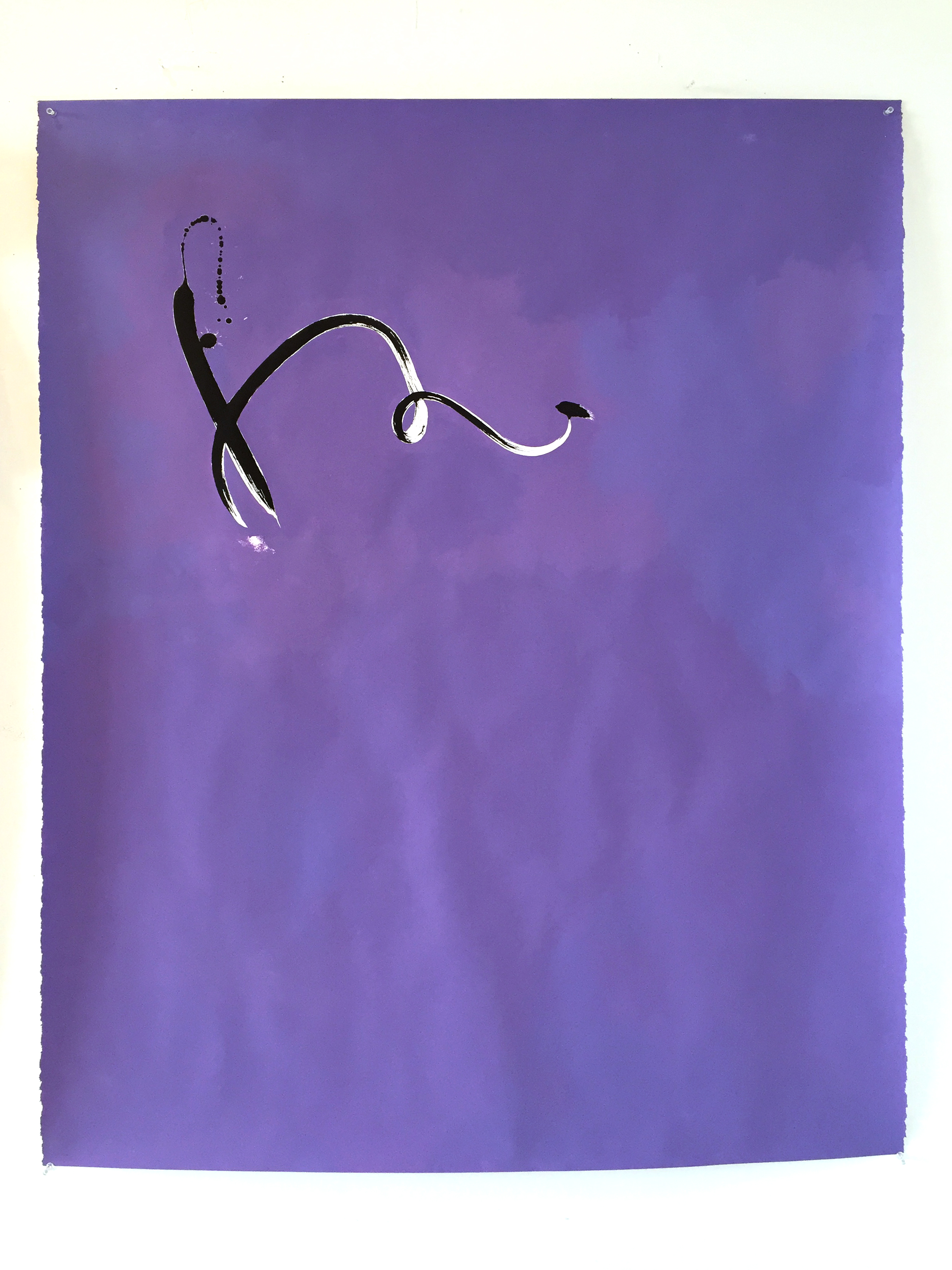 Prince, 2016, Acrylic and Sumi ink on paper, 50 x 38 inches (127 x 96.5 cm)
