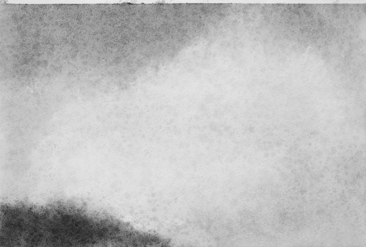 Nuage, vallée (II)gouache sur papier19 x 28 cm, 2020