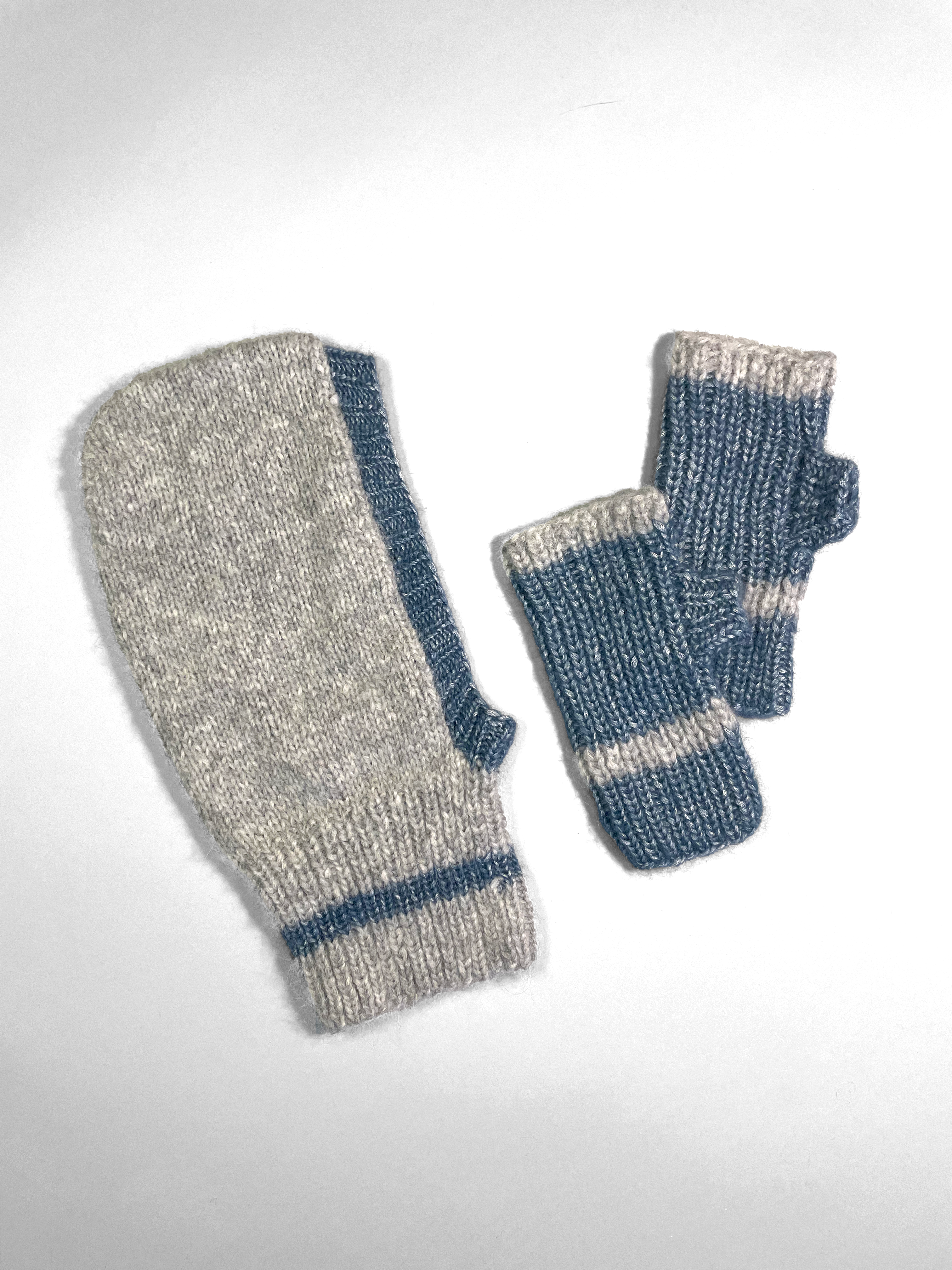 Hand Knit Balaclava + Hand Warmer Sets