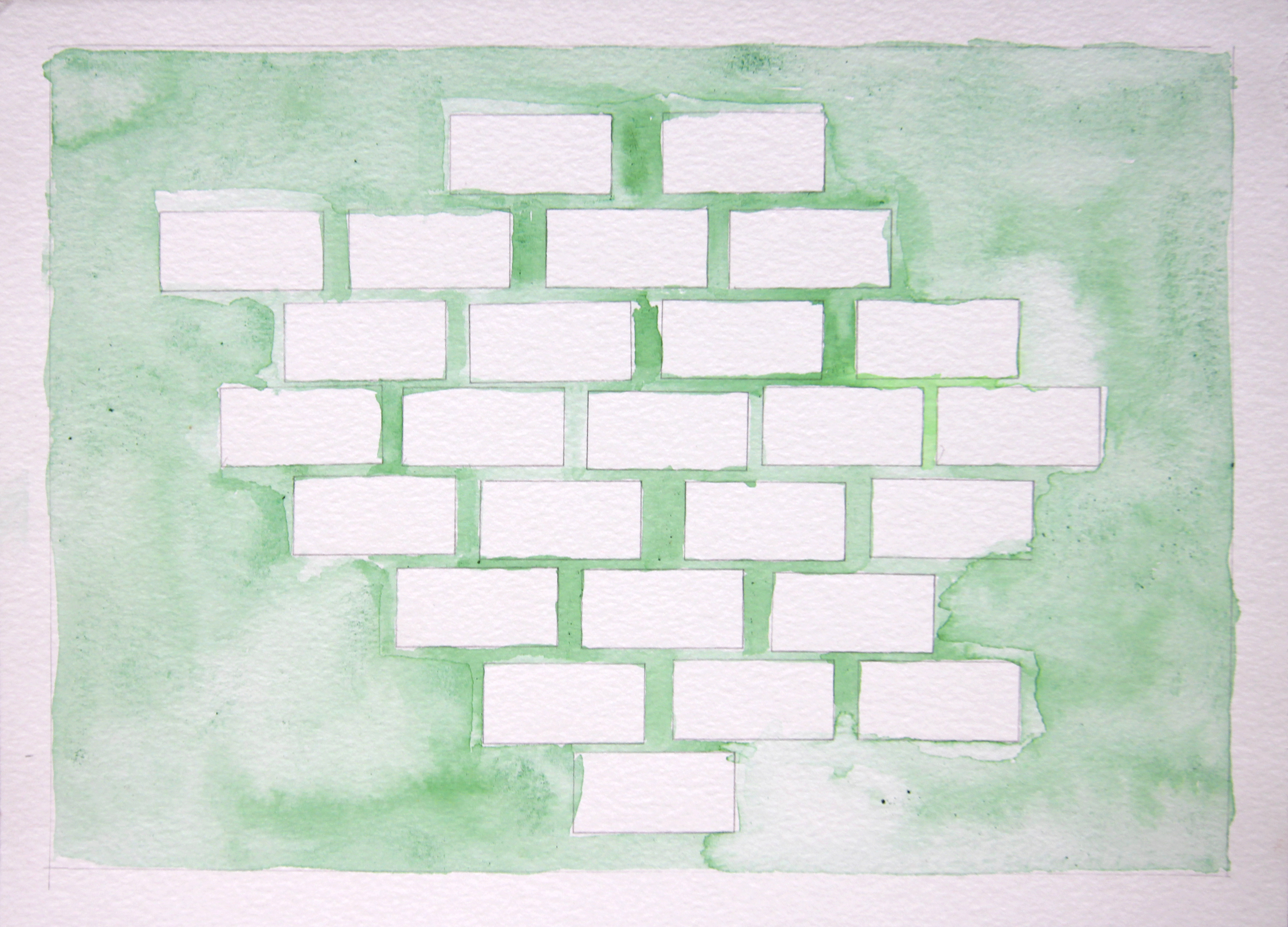 Sin título, 1999. Acuarela y lápiz sobre papel, 18,5 x 25 cm.