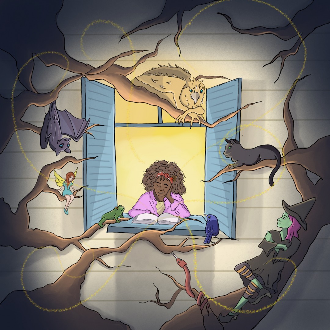 Mariangelina Romano, Childhood, 2020. Digital illustration, 10.25 x 10.25". Image courtesy the artist.