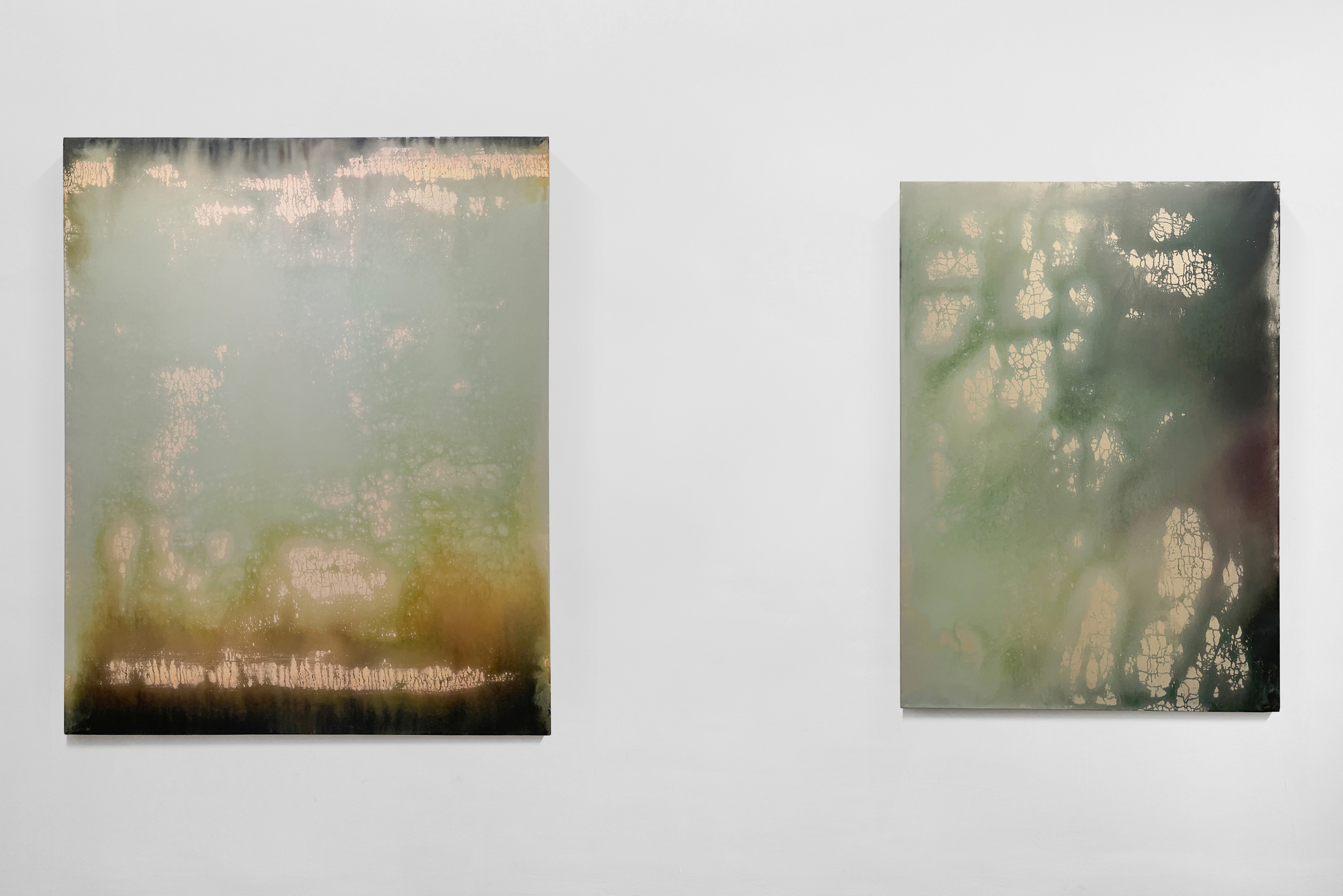UNTITLEDOil and acrylic on nylon, 150x120 cm, 2025UNTITLEDOil and acrylic on nylon, 130x90 cm, 2025